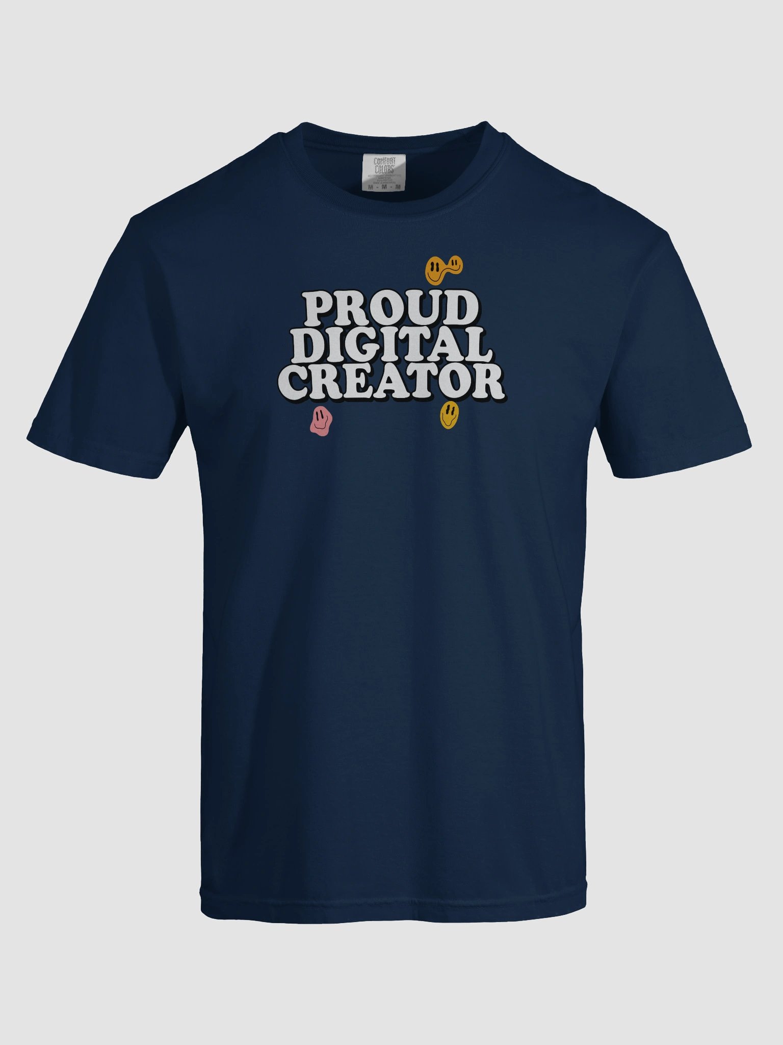 Proud Digital Creator Faces Navy Blue T-Shirt product image (7)