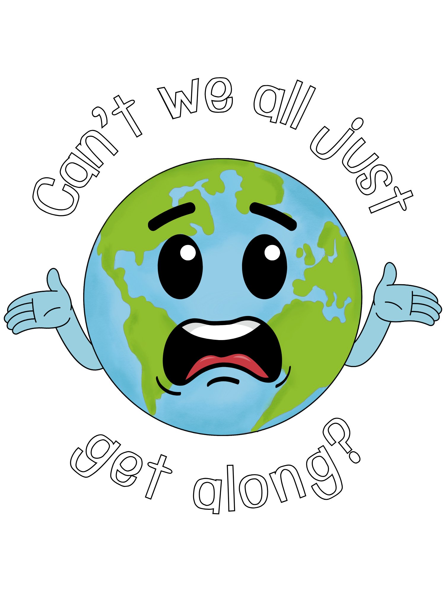 CAN'T WE ALL JUST GET ALONG? - TEE product image (25)