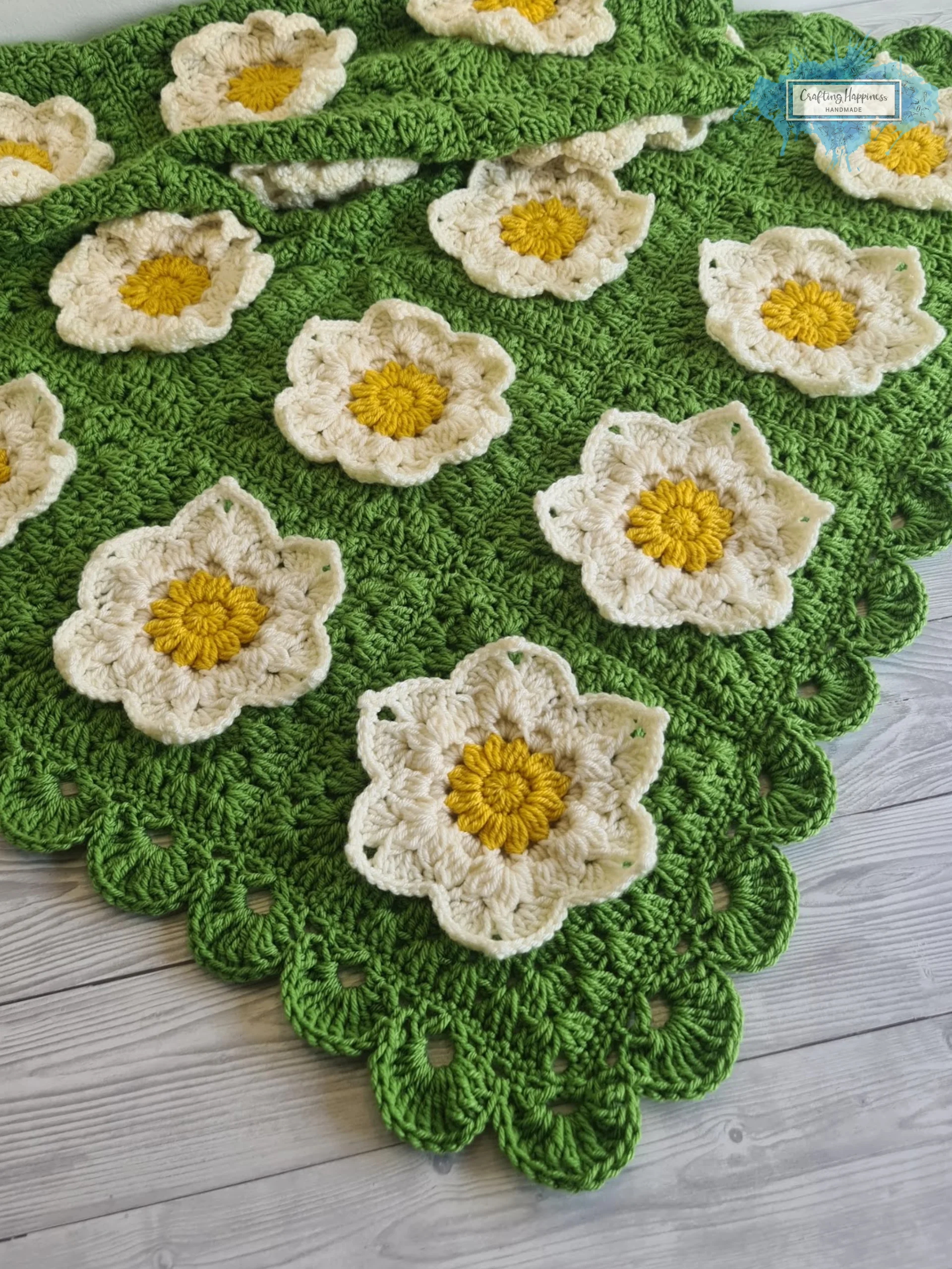 Waterlily Crochet Baby Blanket Pattern | Granny Square, Flower Lapghan (PDF Pattern) product image (2)