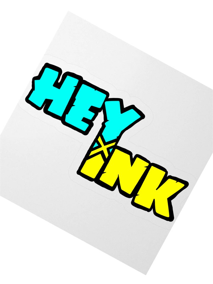 HeyInk - Blue and Yellow Logo Sticker product image (5)