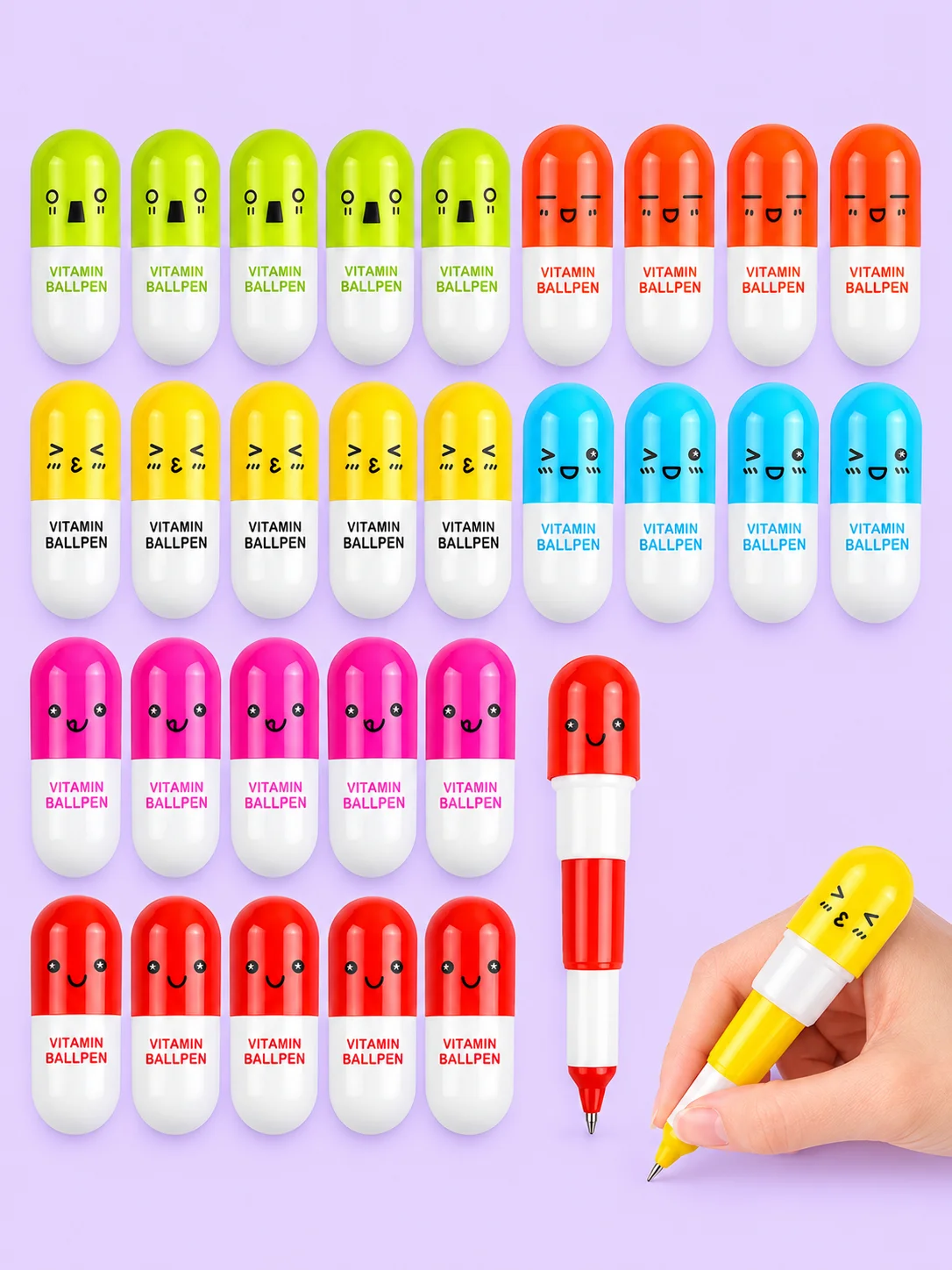 Mini Capsule Novelty Pens (Pack of 24) product image (1)