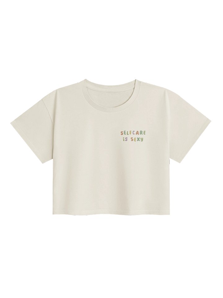 Selfcare Club | Cropped Short Sleeve | Front Print (text only) product image (3)