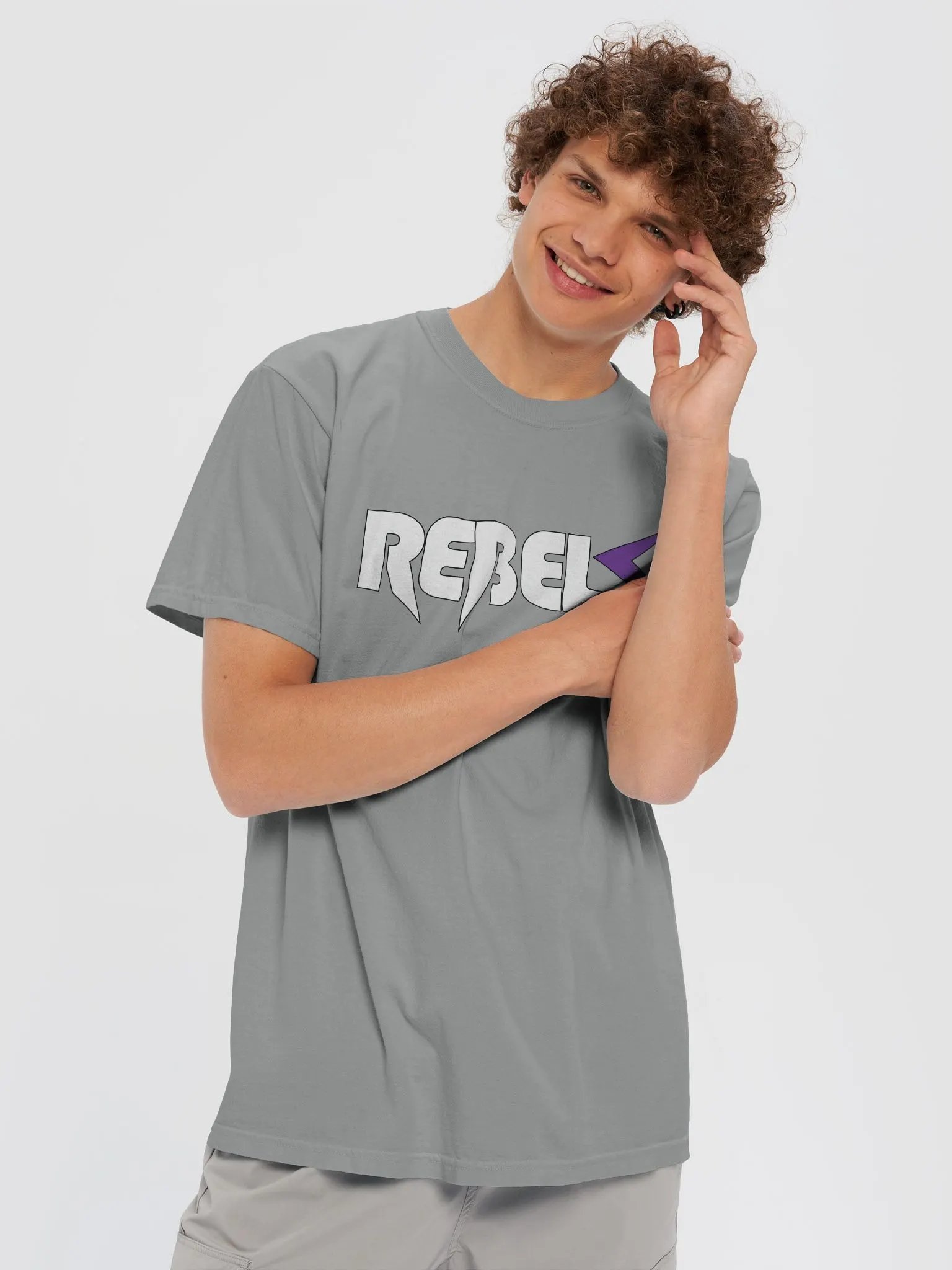 Rebels T-Shirt | Granite | White/Purple product image (5)