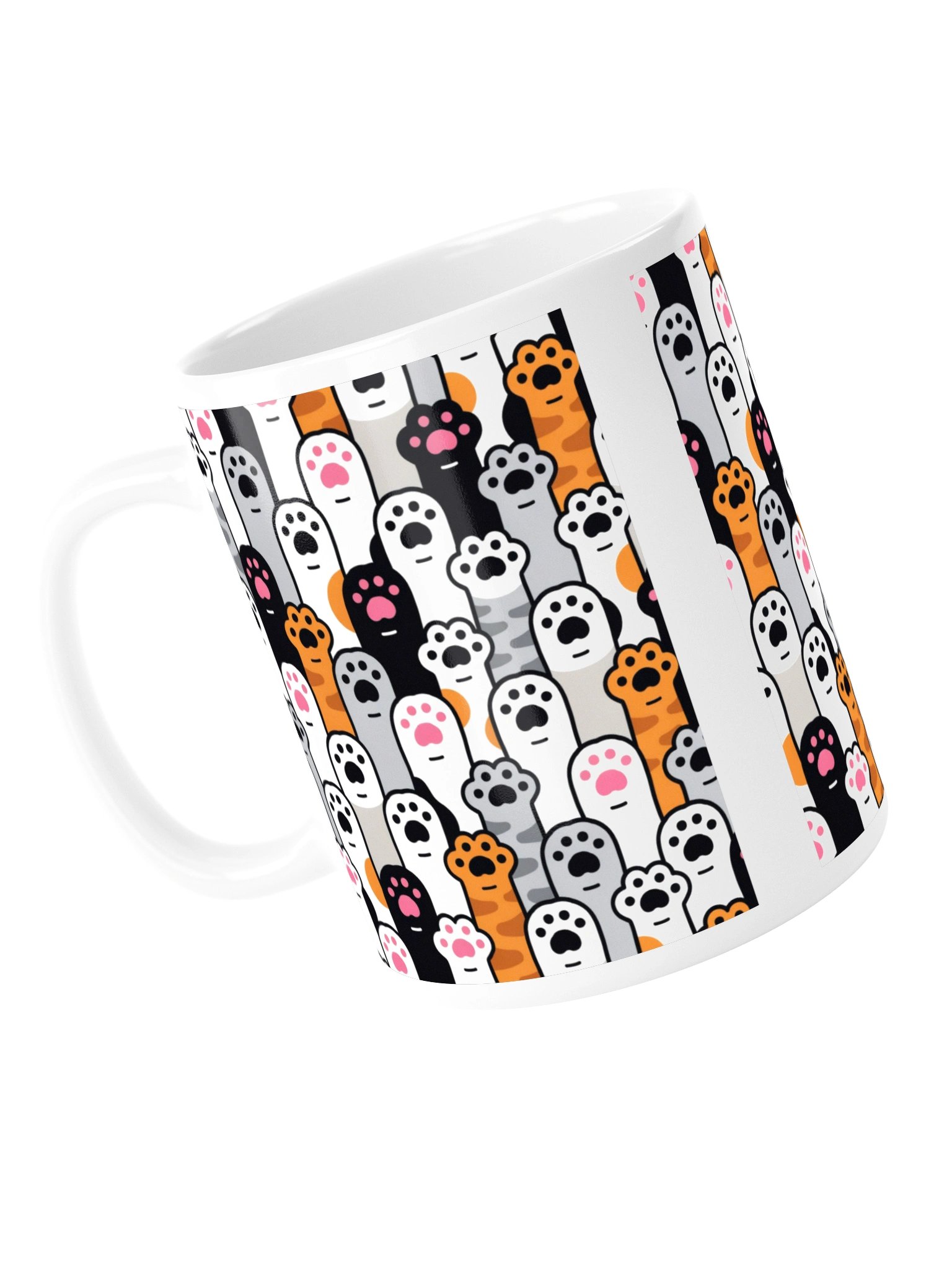 Seamless Cat Paw Pattern Glossy Mug product image (14)