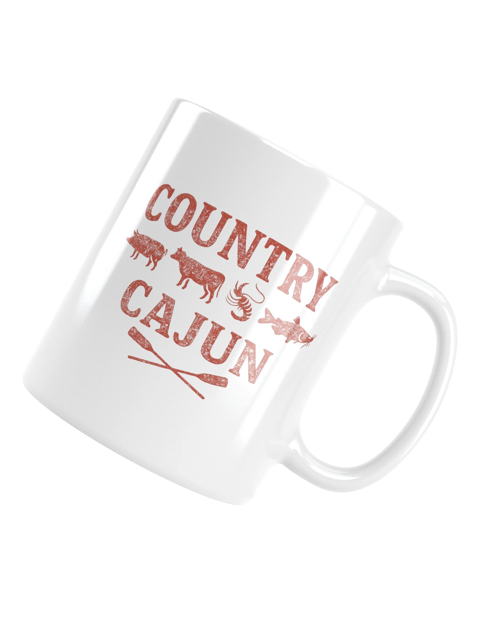 Country Cajun Logo White Glossy Mug product image (16)