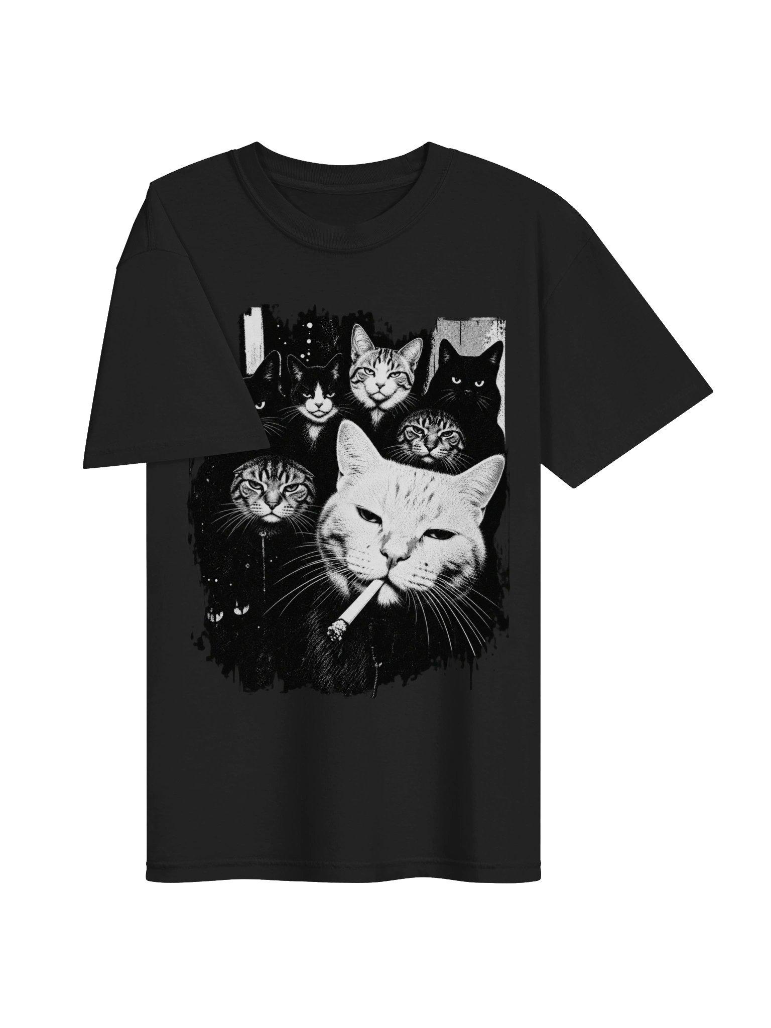 Funny Gangster Cat Shirt, Meme Cats Graphic Tee, Vintage Cat Lover Shirt product image (3)