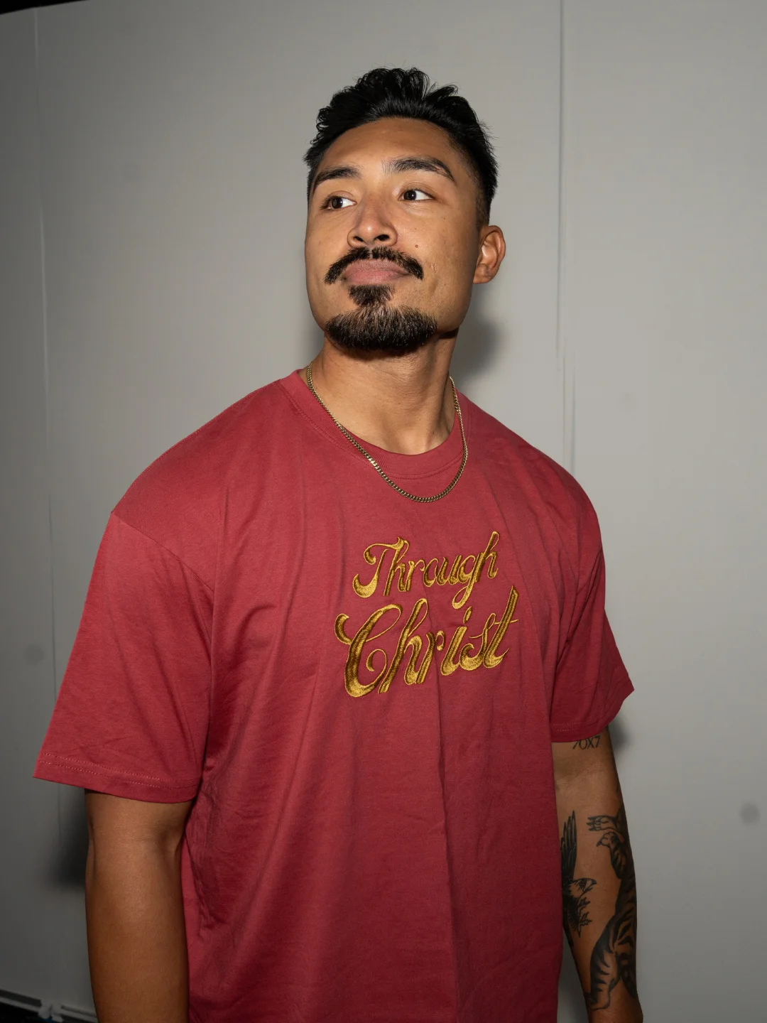 Through Christ Vintage Embroidered Logo Tee product image (1)