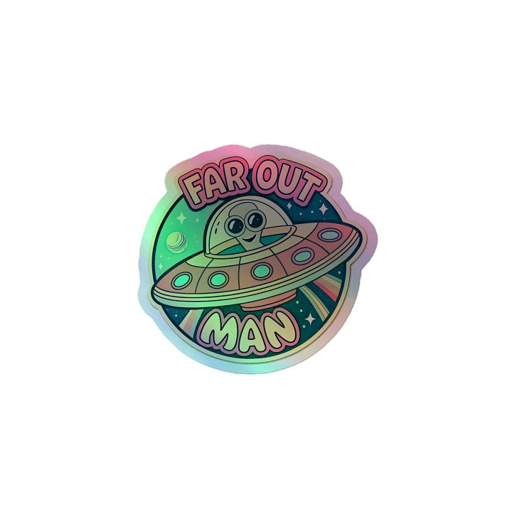 Far Out Man Holographic Sticker Sheet product image (1)