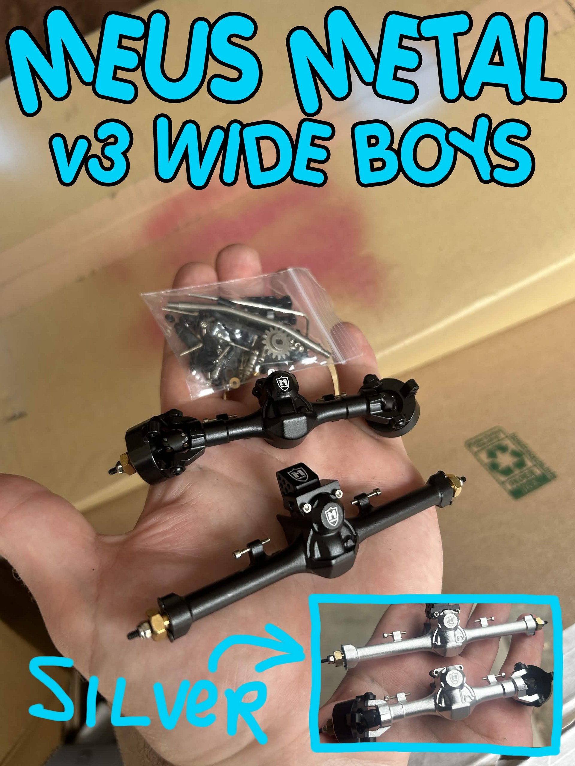 Meus v3 Metal Axles (WIDE) product image (1)