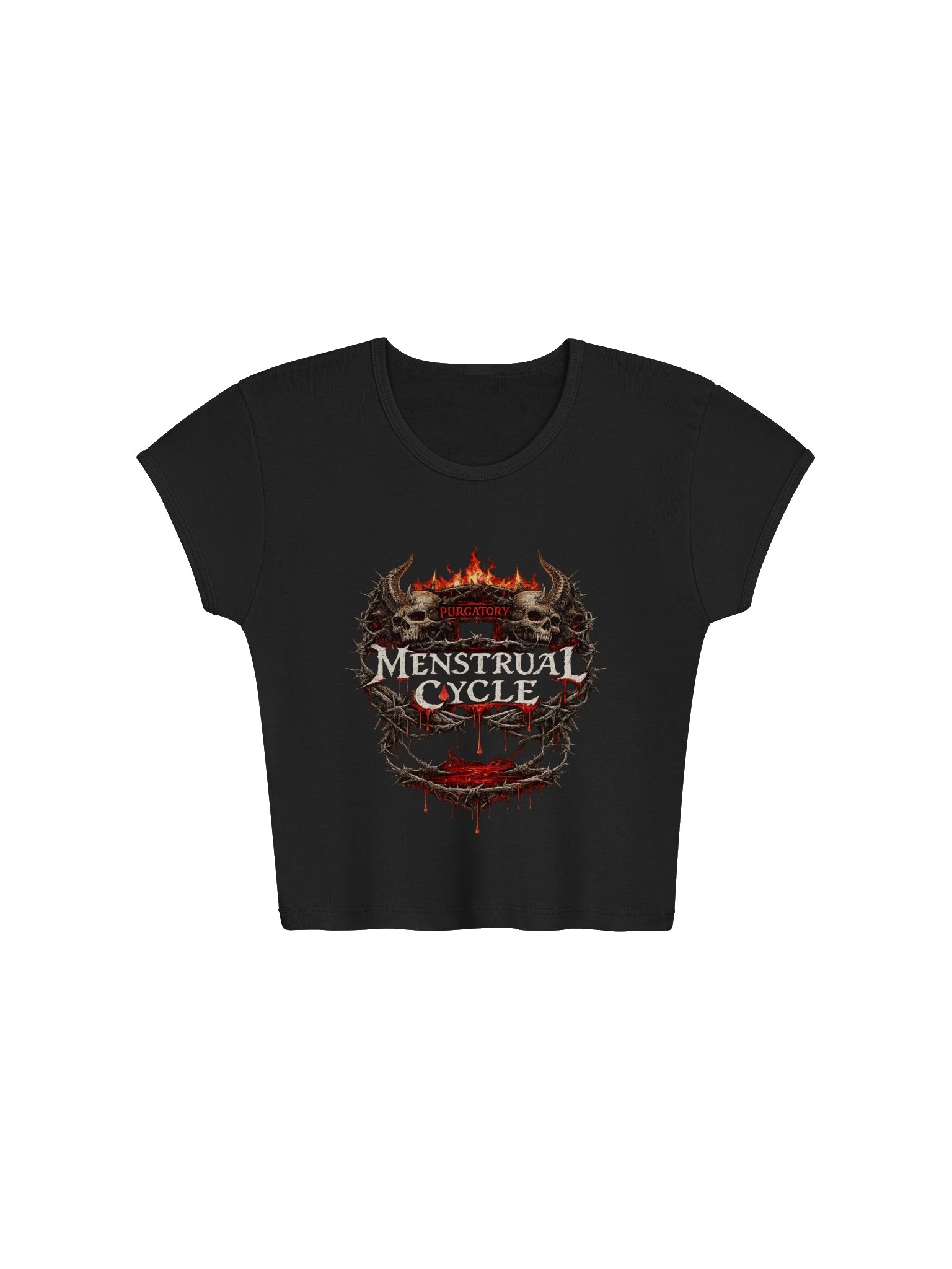 Sarah Yamaguchi - Purgatory Album Menstrual Cicle Baby Tee Top product image (1)