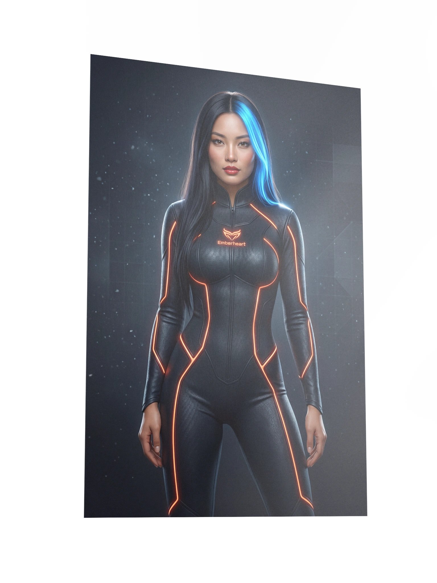 Emberheart Cyberpunk Hero Poster product image (6)