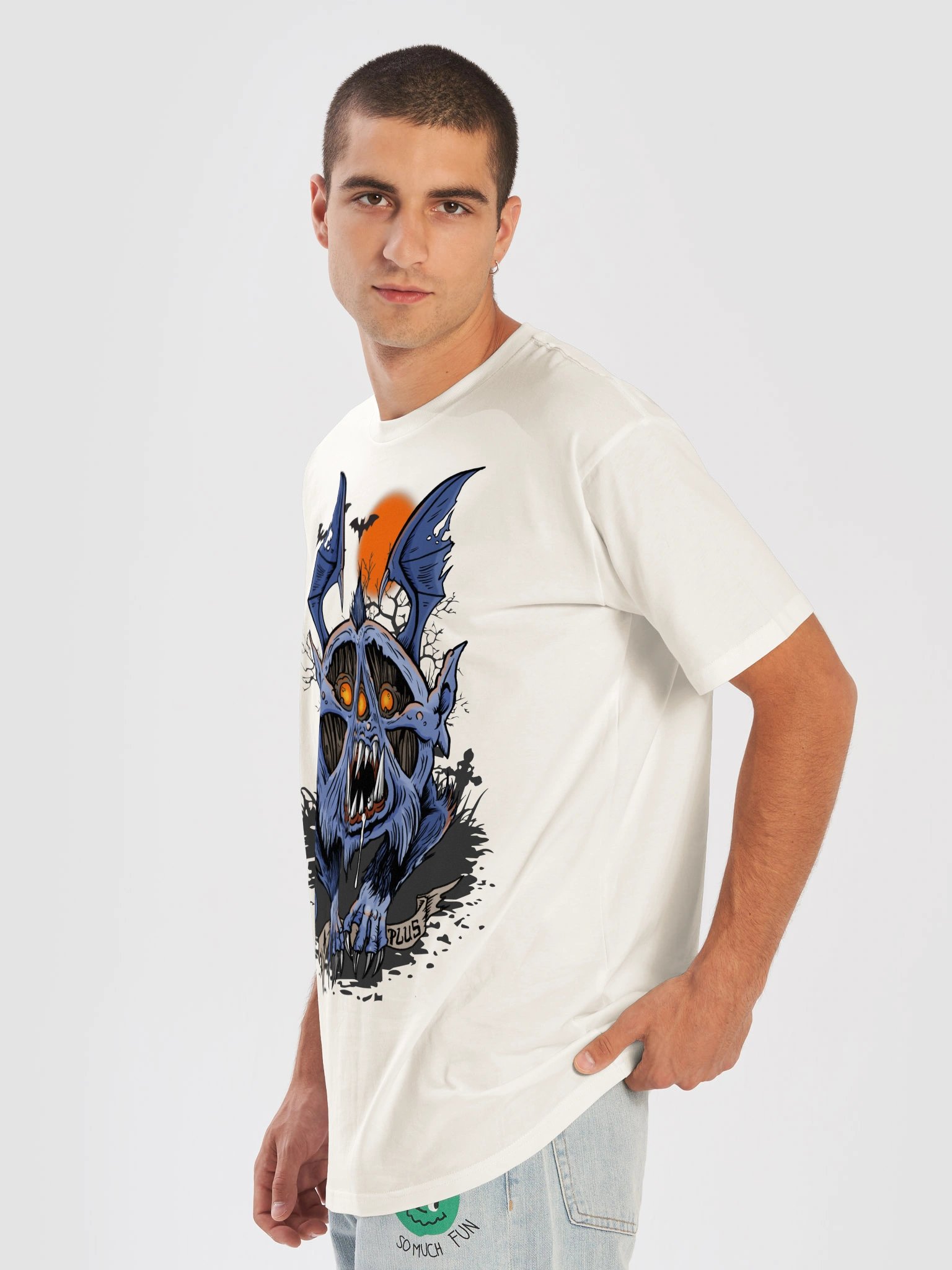 Three Eyed Night Tee (Bone) product image (7)