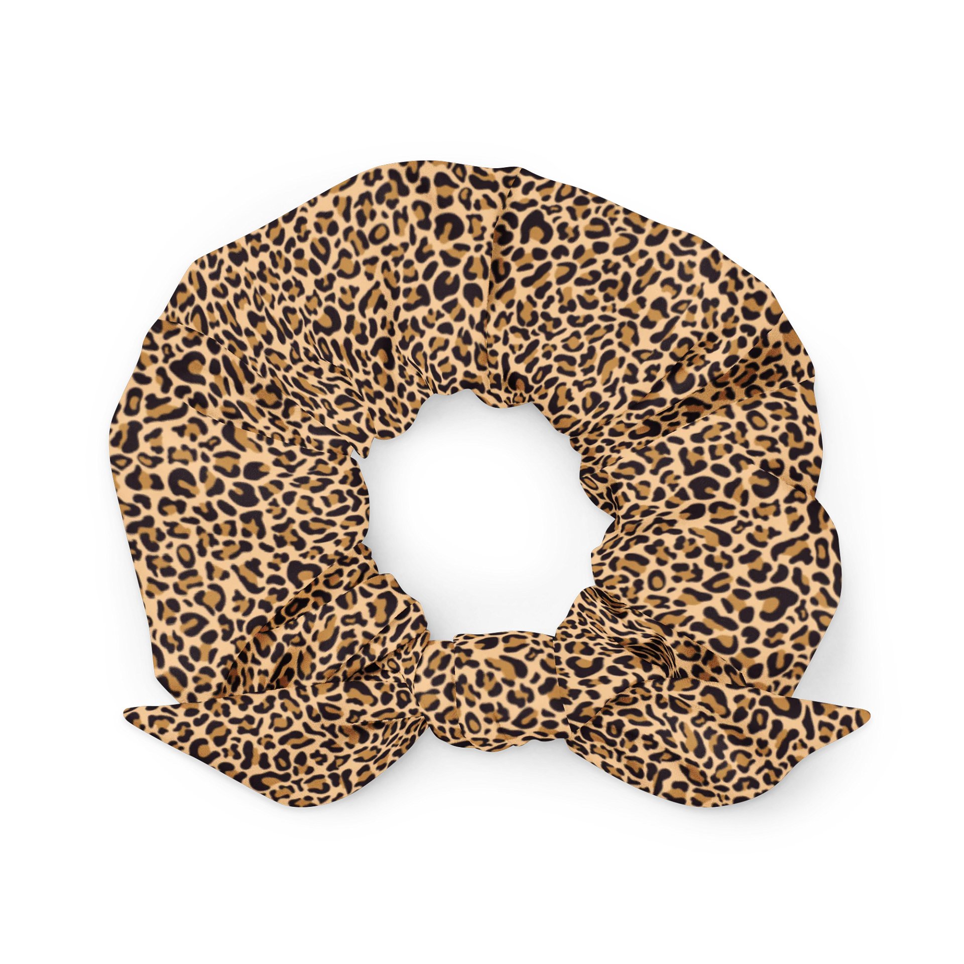 Leopard Print Recycled Chiffon Scrunchie product image (1)