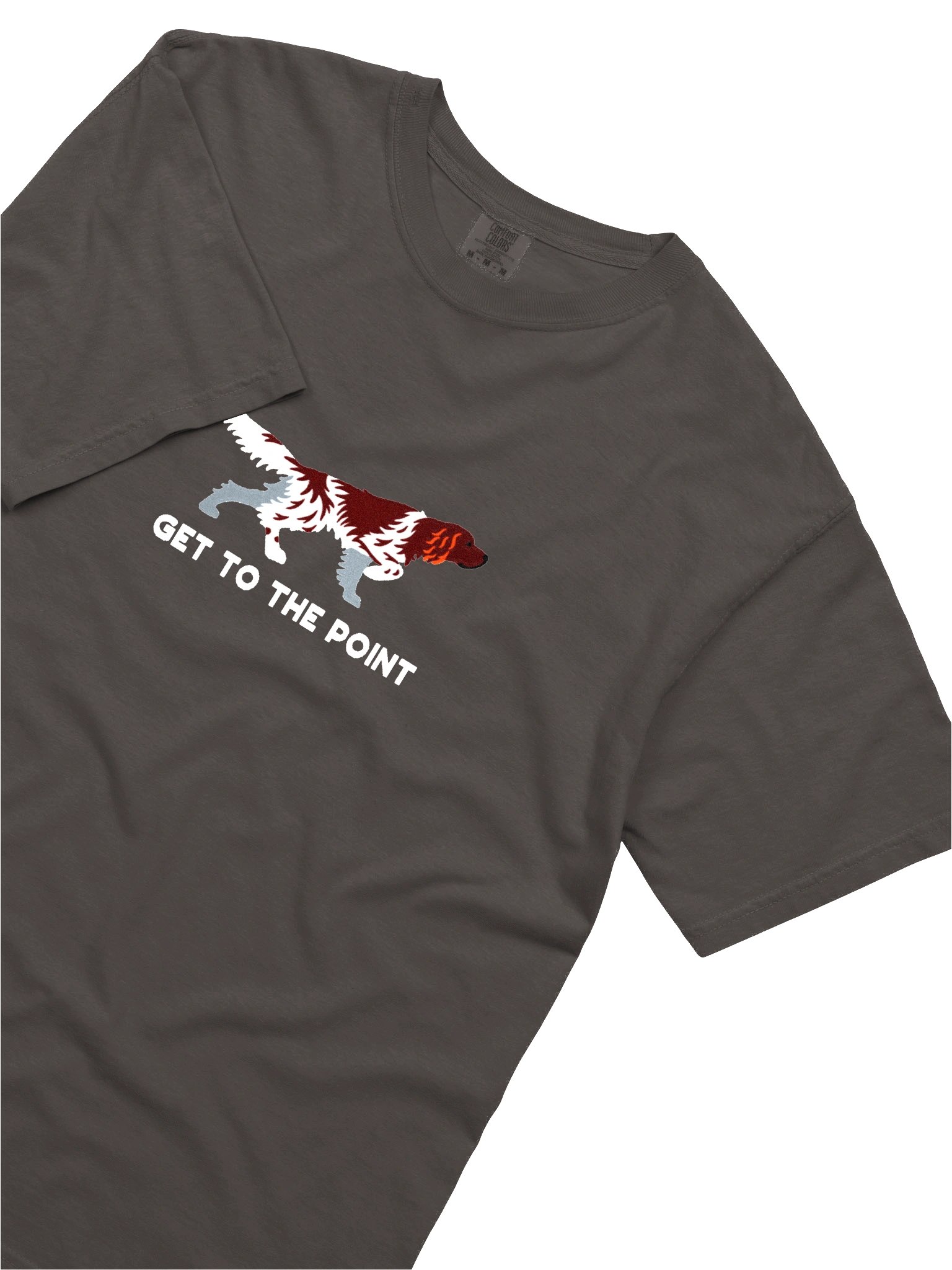 Get to the Point T-Shirt (Embroidered) of a Small Münsterländer(Liver & White) product image (8)