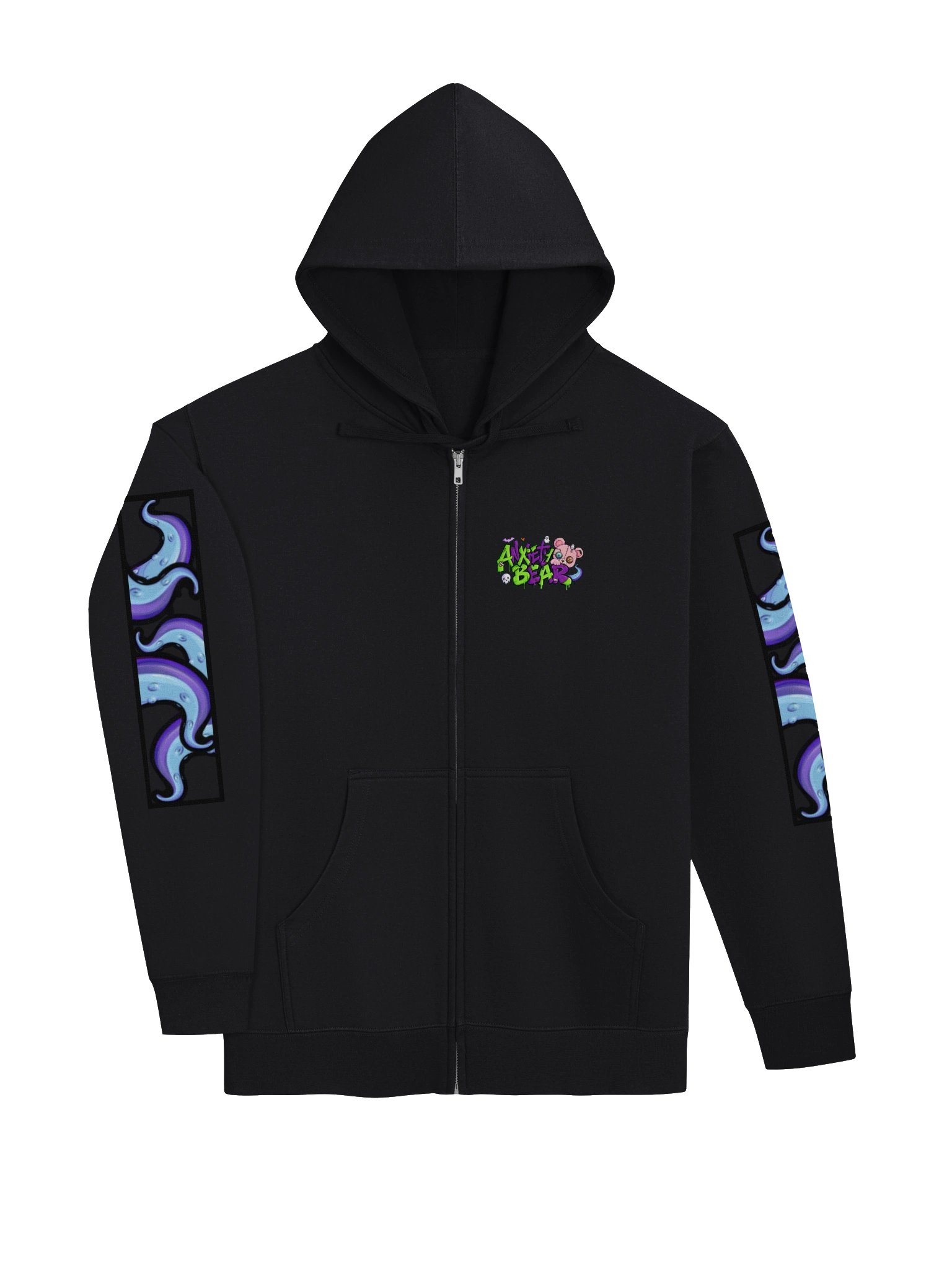 Anxiety Bear Bearthulu Zip Up Hoodie product image (10)