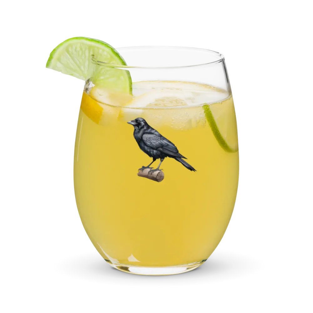 Prestige Crow Stemless Wine Glass - Motif VI product image (9)