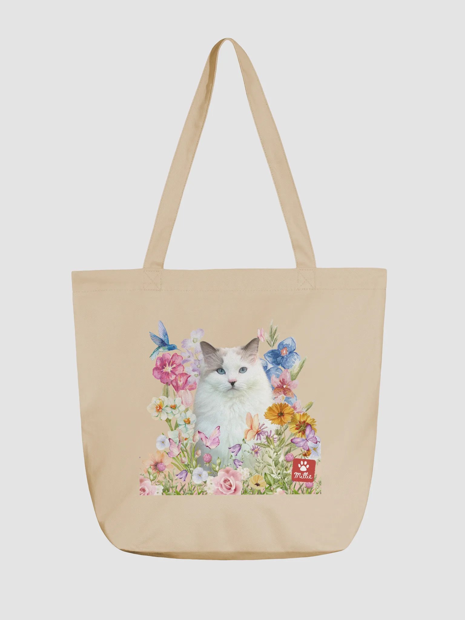 🌸 Limited Edition Spring Eco Tote – Featuring Millie the Cat! 🐾 product image (1)