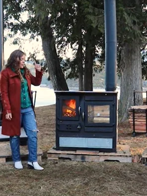 Guliver Wood Burning Cook Stove by Guca Soapstone Right Hand Flue product image (1)