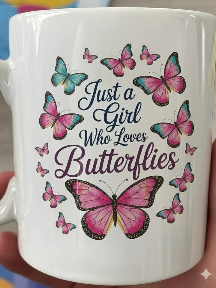 Butterfly Bliss White Glossy Mug product image (1)