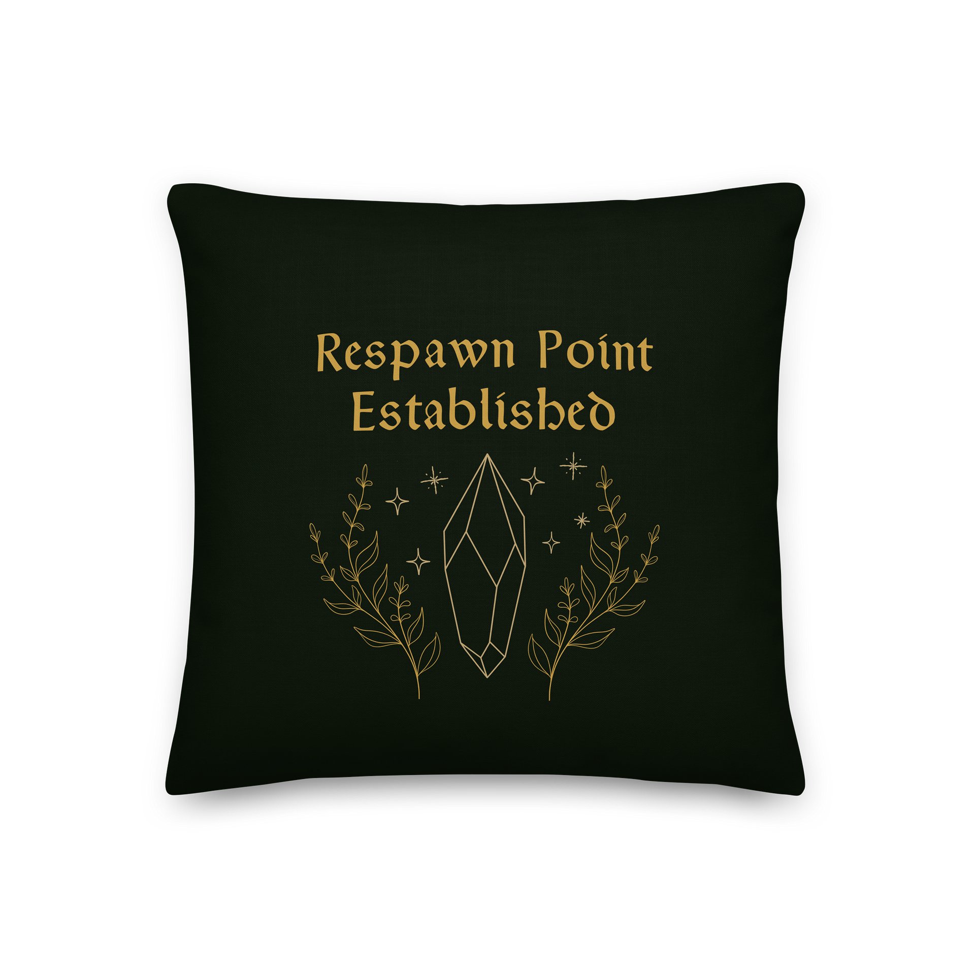 Respawn Point Established Pillow | Gothic Recovery & Spoonie Rest Decor product image (1)