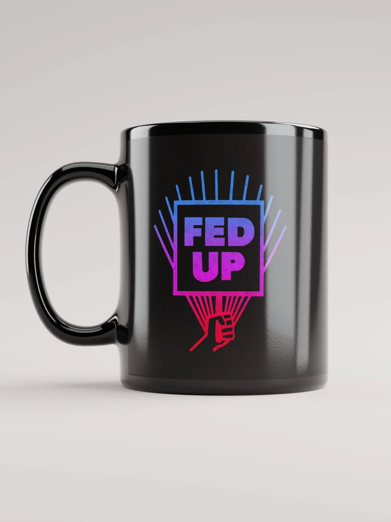 Fed Up Black Mug product image (6)