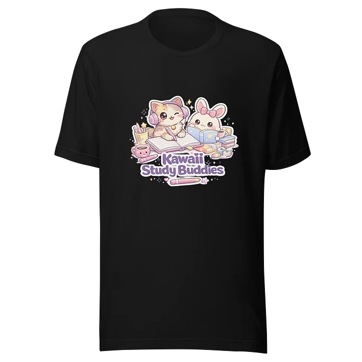 Kawaii Study Buddies Unisex Staple T-Shirt 🐾📚💜 product image (1)