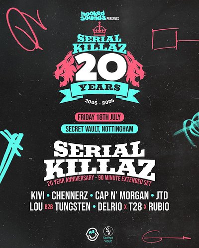 Nottingham, are you ready for Serial Killaz? 

We welcome the legendary Serial Killaz down for a 20 year anniversary rave on ...
