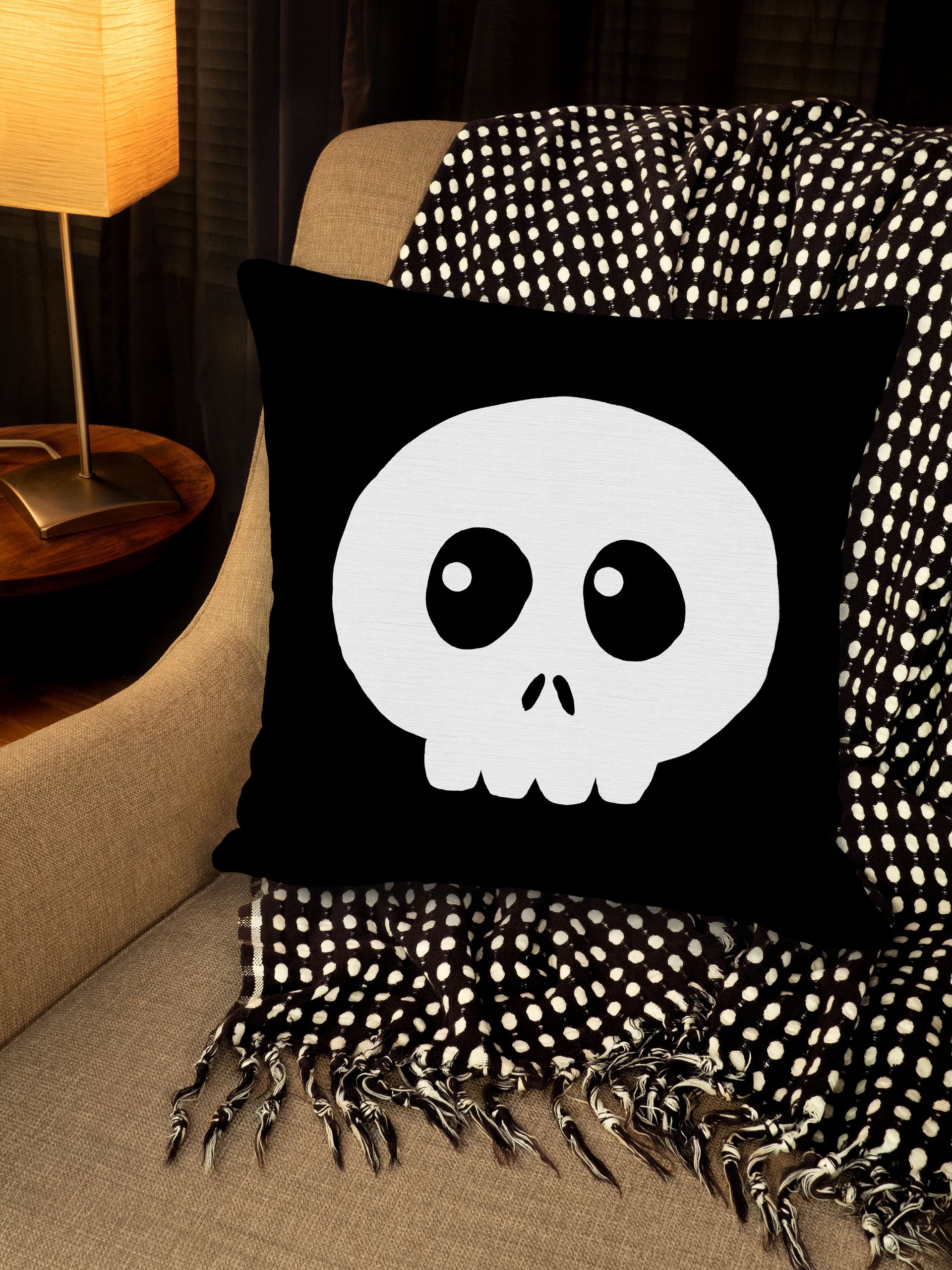 THROW PILLOW - DOUBLE-SIDED SKULL 04 product image (4)