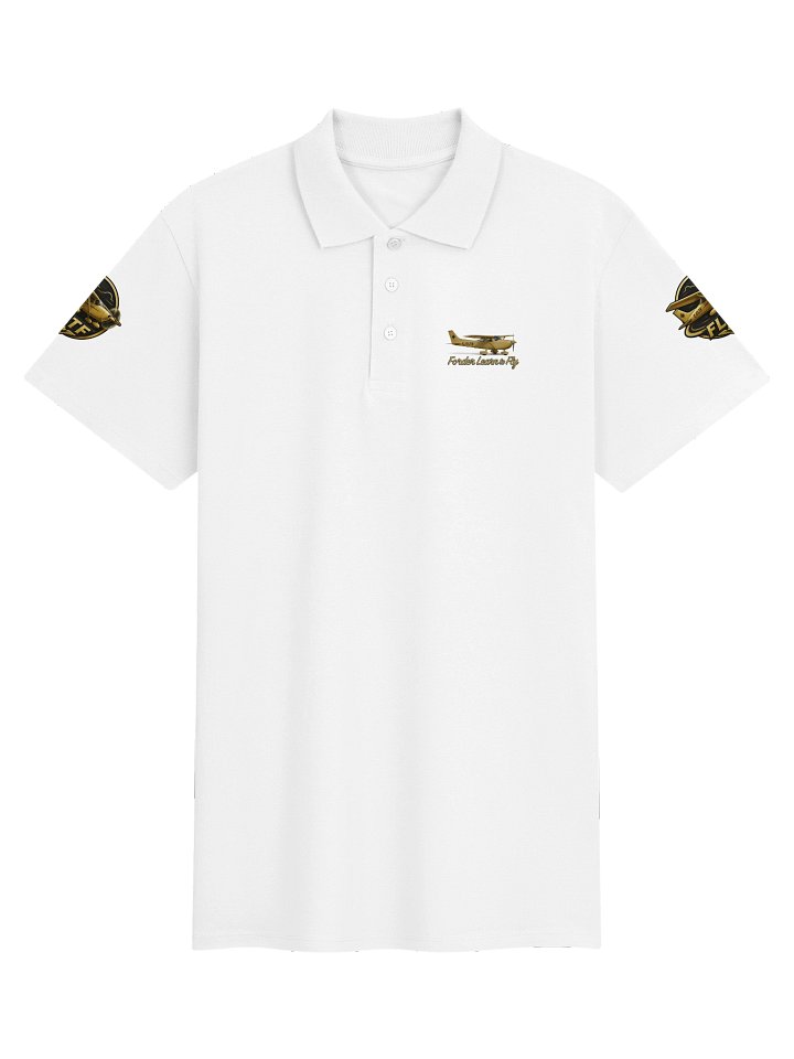 ForderLearnToFly - Goldlog - White Aviation Polo product image (1)