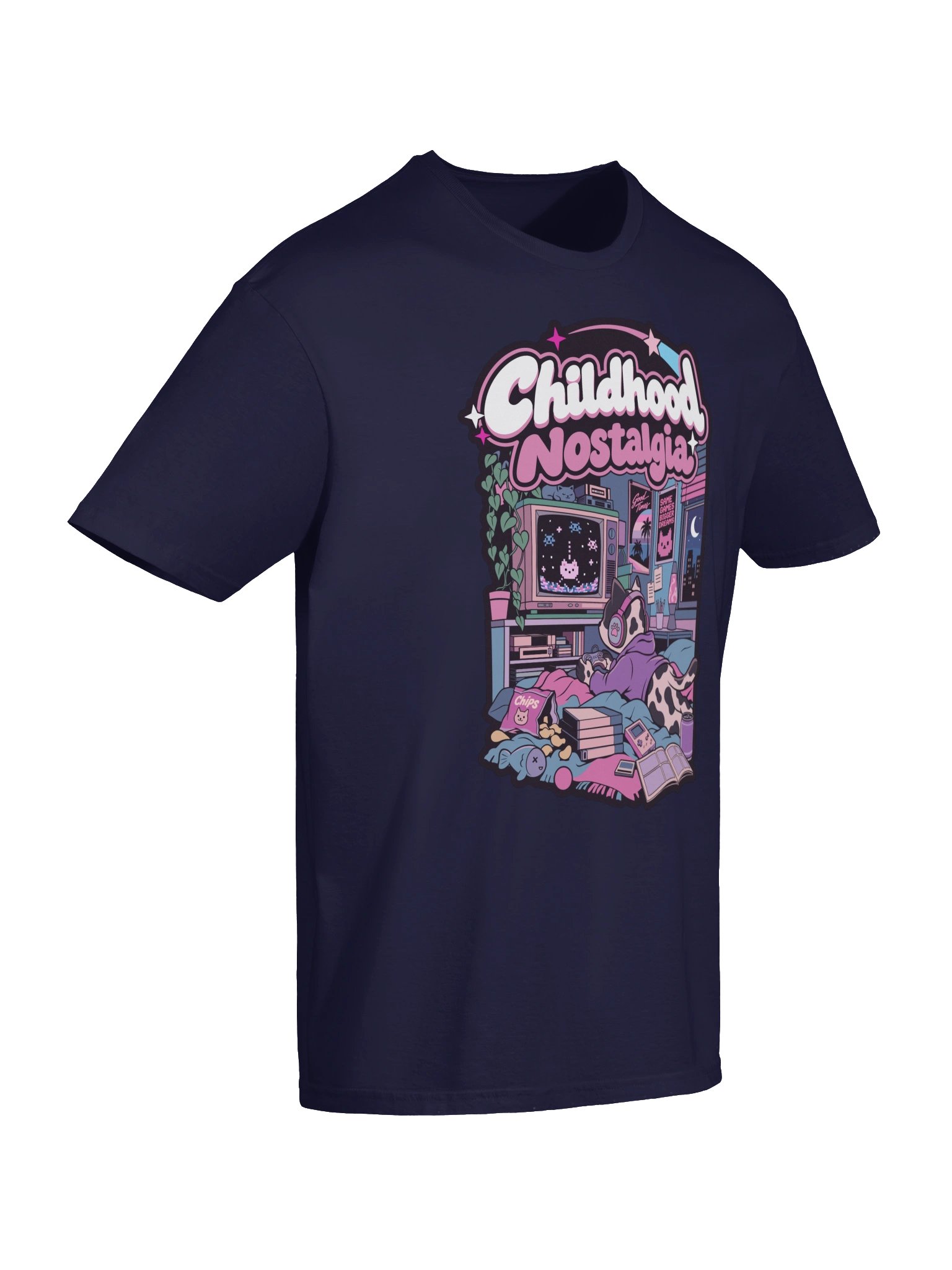 Childhood Nostalgia Cow Cat Shirt product image (7)
