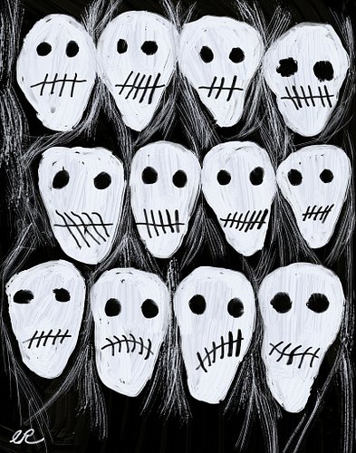 Faces in the Dark canvas Print 

Despite its appearance, this is a digital painting. I didn't have any deep meaning behind th...