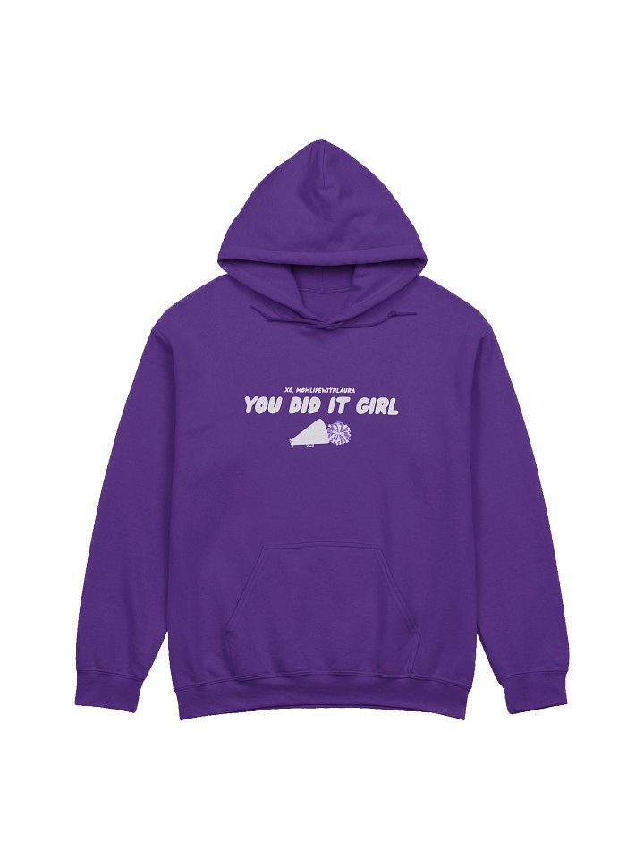 You Did it Girl Cheer Hoodie - Purple/White product image (1)