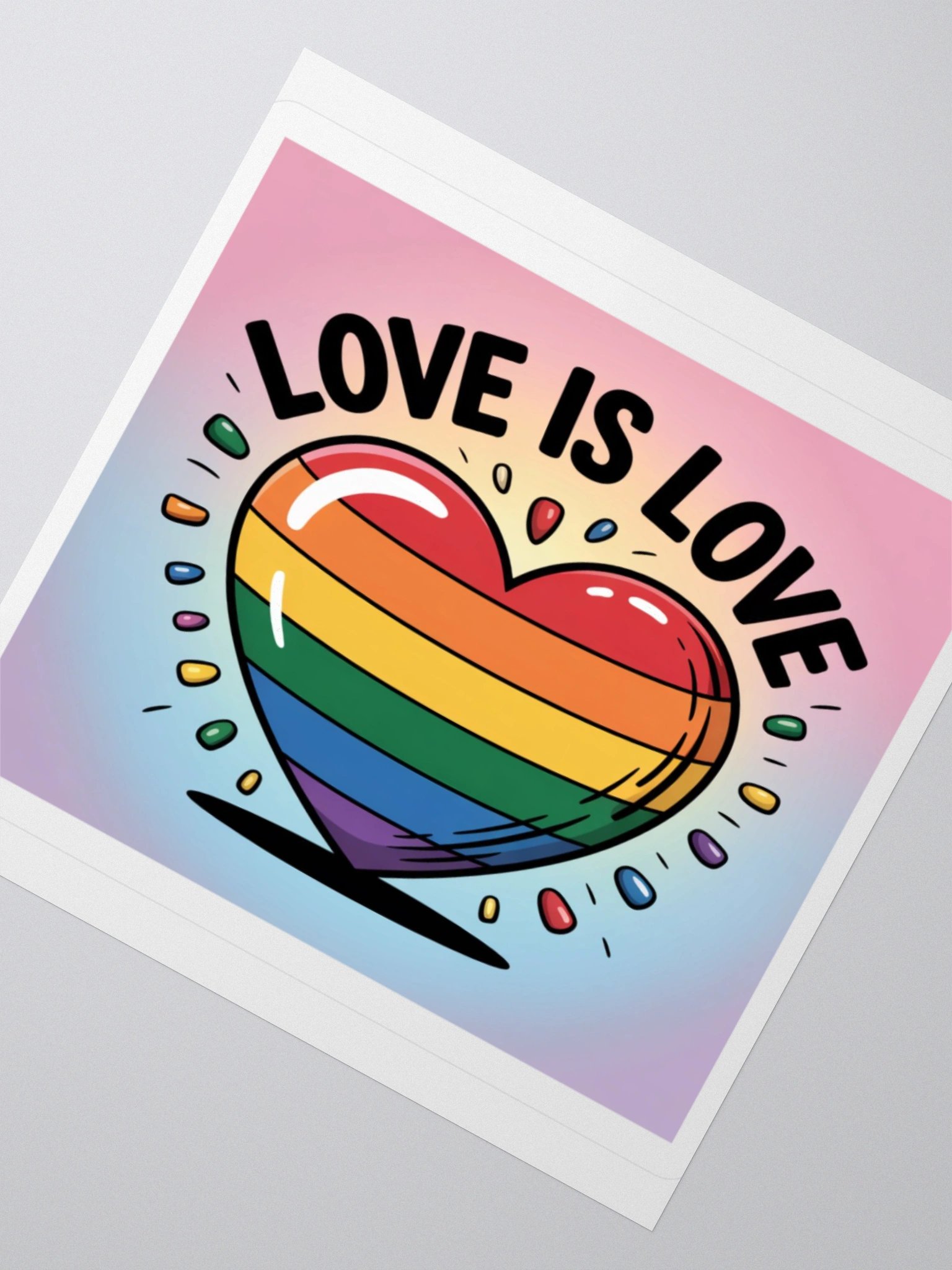 Love Is Love Rainbow Heart Sticker product image (6)
