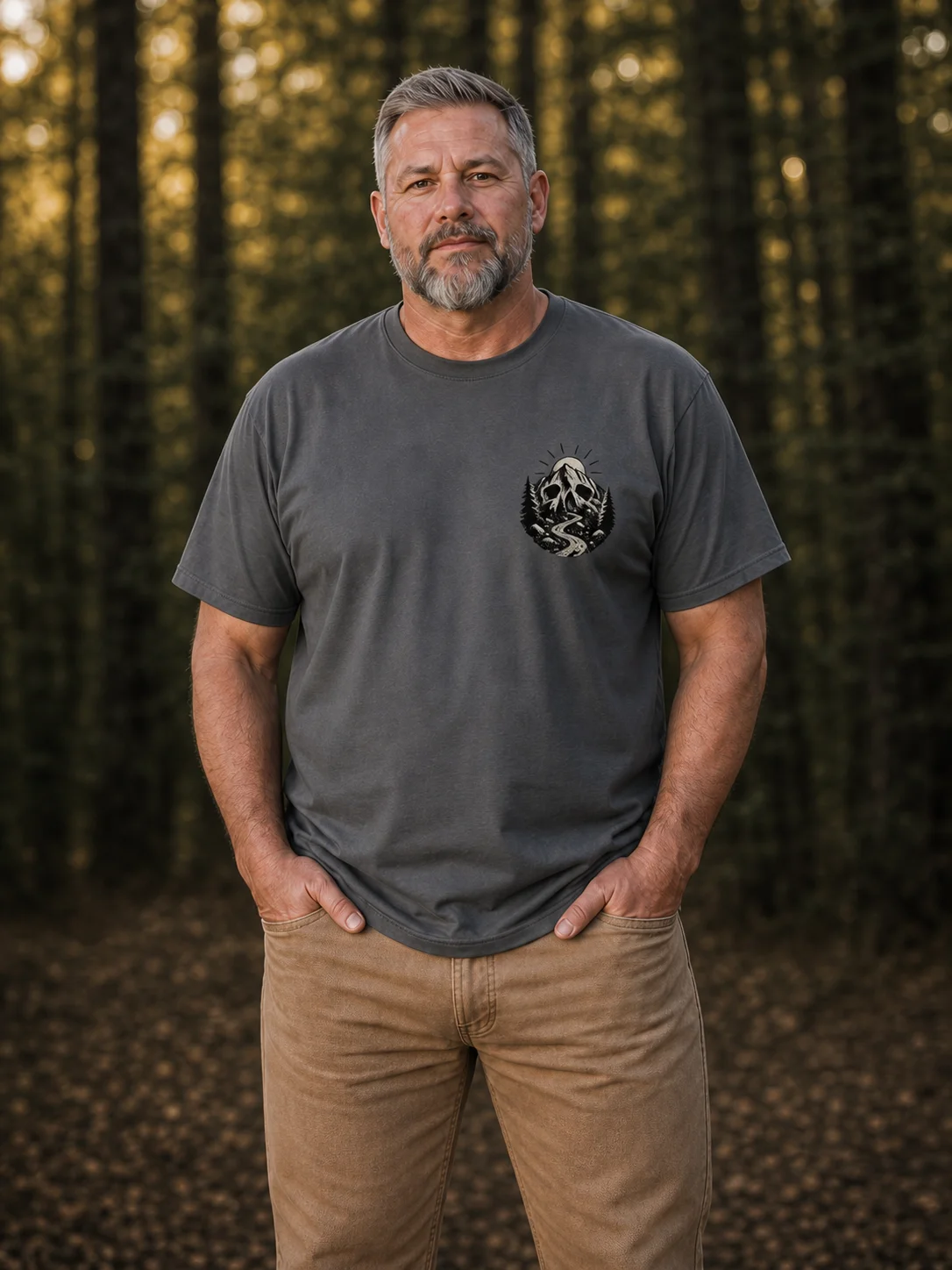Mountain Skull Back-Print Graphic Tee product image (2)