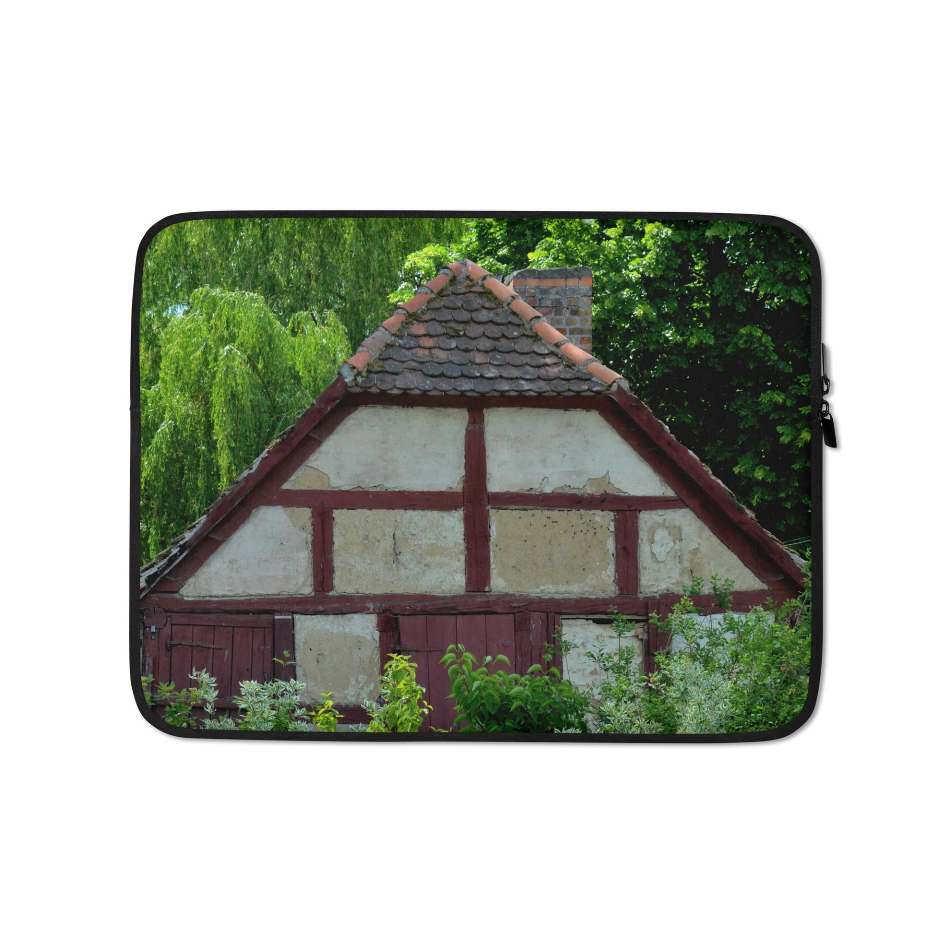 Laptop sleeve - Clay hut sinks into the romantic cottage garden product image (1)