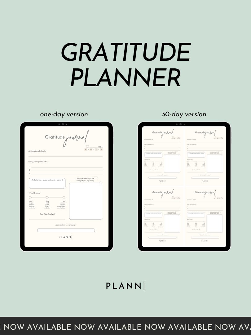 Minimalist Gratitude Planner | PLANNI product image (1)