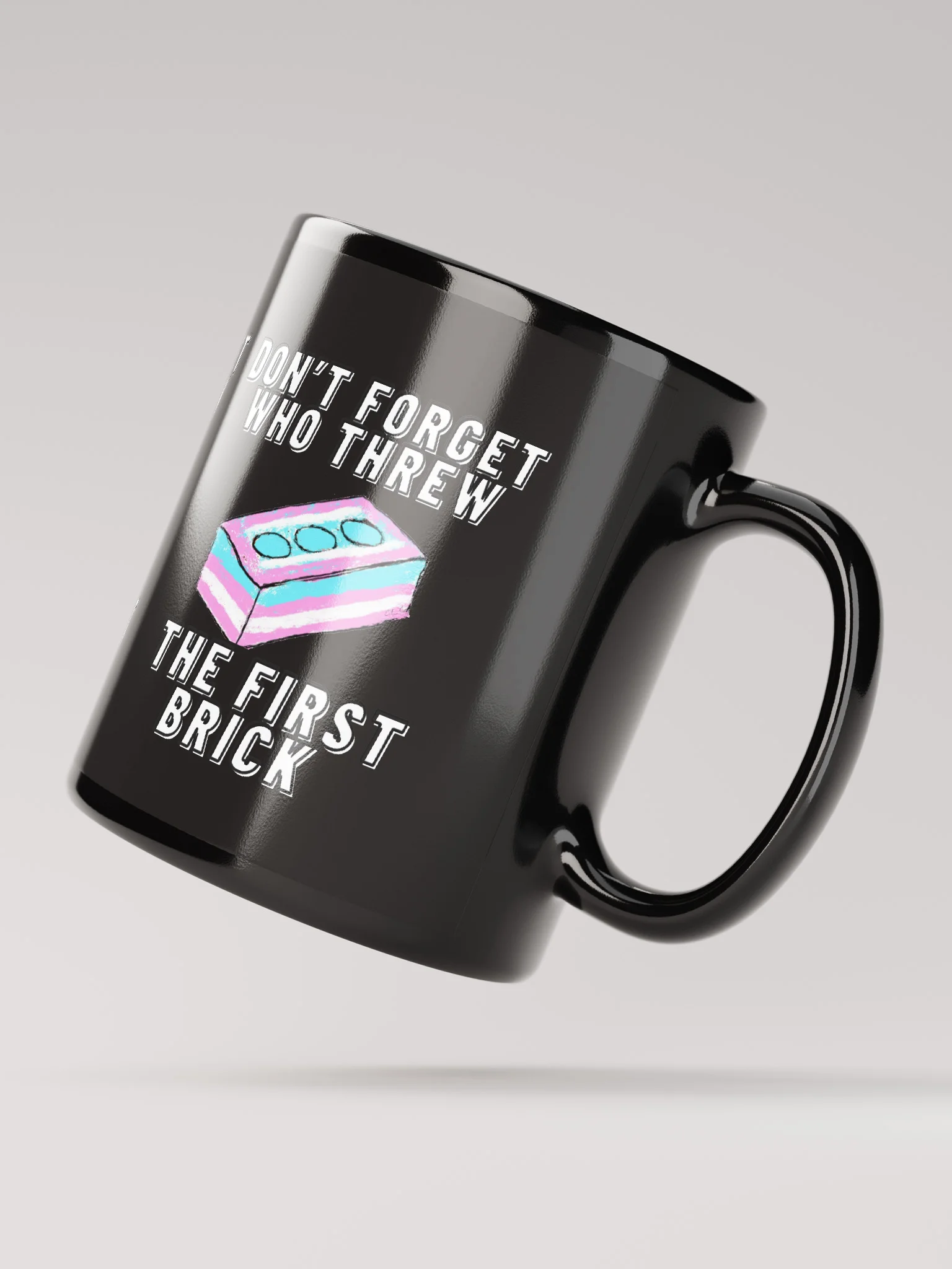 Don't Forget Who Threw The First Brick Mug-Black product image (4)