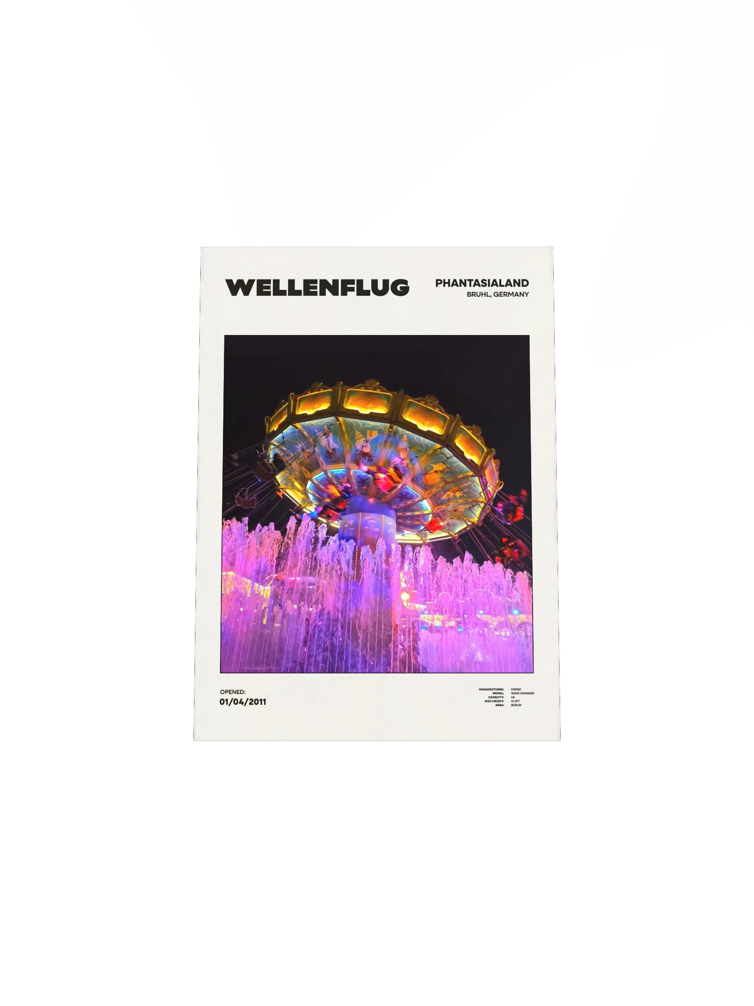 Phantasialand Wellenflug Premium Poster product image (4)
