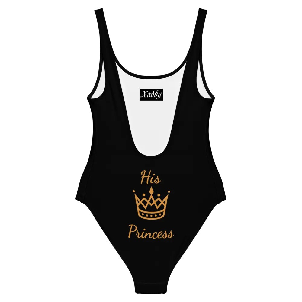 Black and White Logo One Piece Swimsuit for His Princess product image (6)