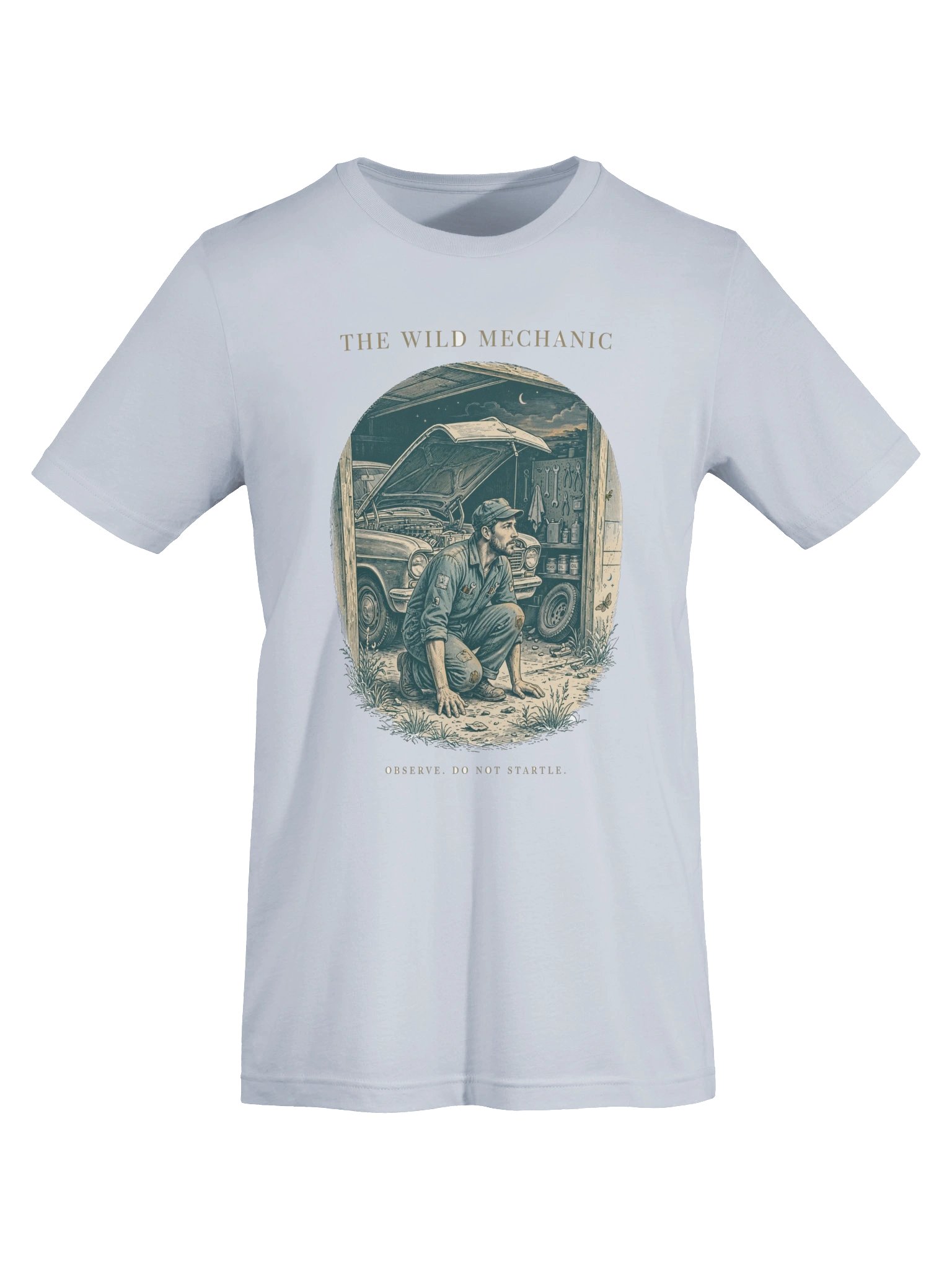 The Wild Mechanic Nature Documentary Parody Funny T-Shirt product image (5)