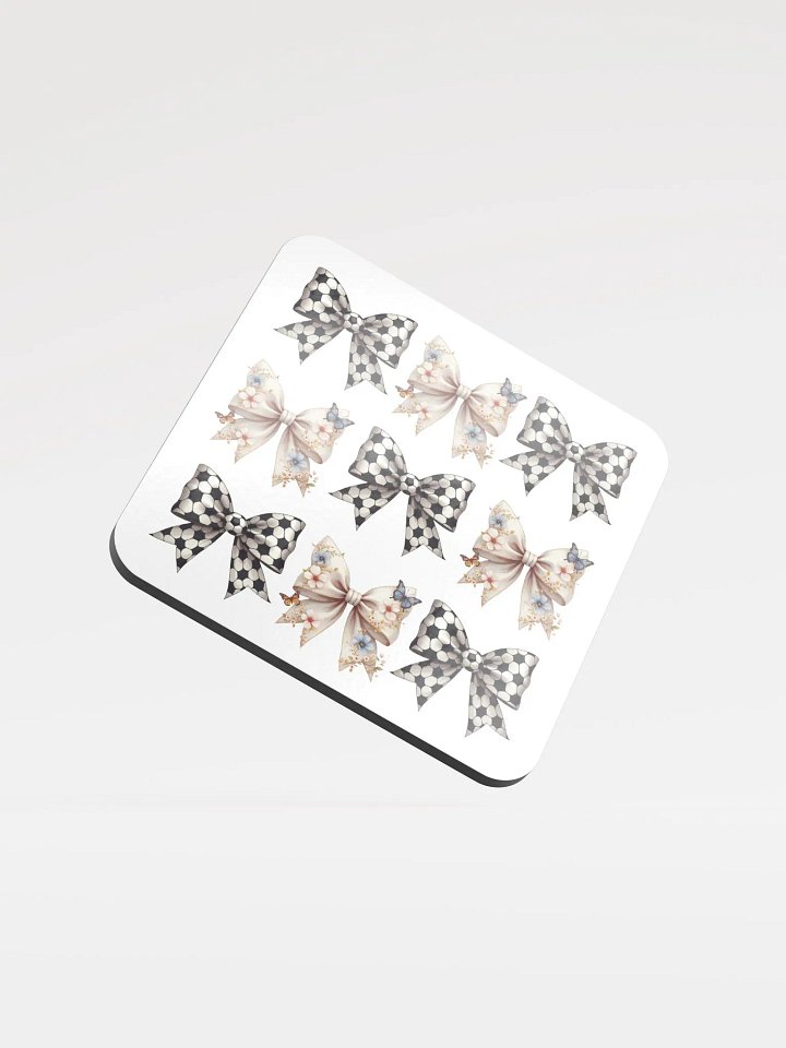 Spring Bows Soccer Chic Glossed Cork Coaster product image (2)