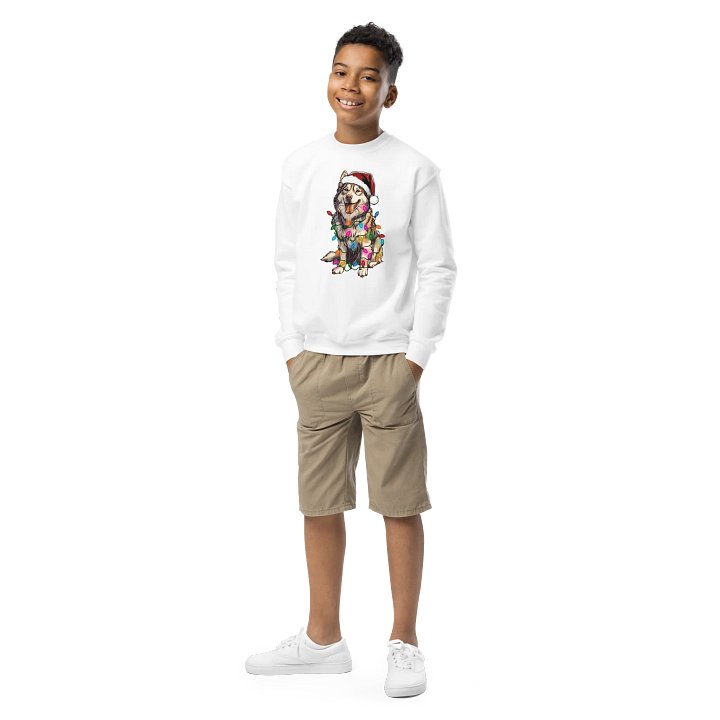 Funny Christmas Alaskan Malamute(Red) Youth Sweatshirt product image (1)