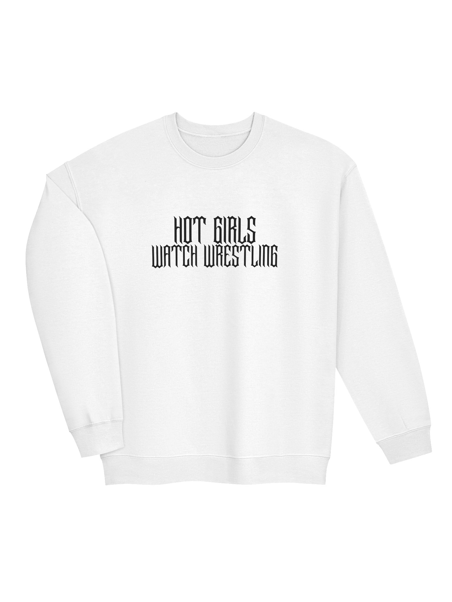 HOT GIRLS WATCH WRESTLING GRUNGE Creweck product image (4)