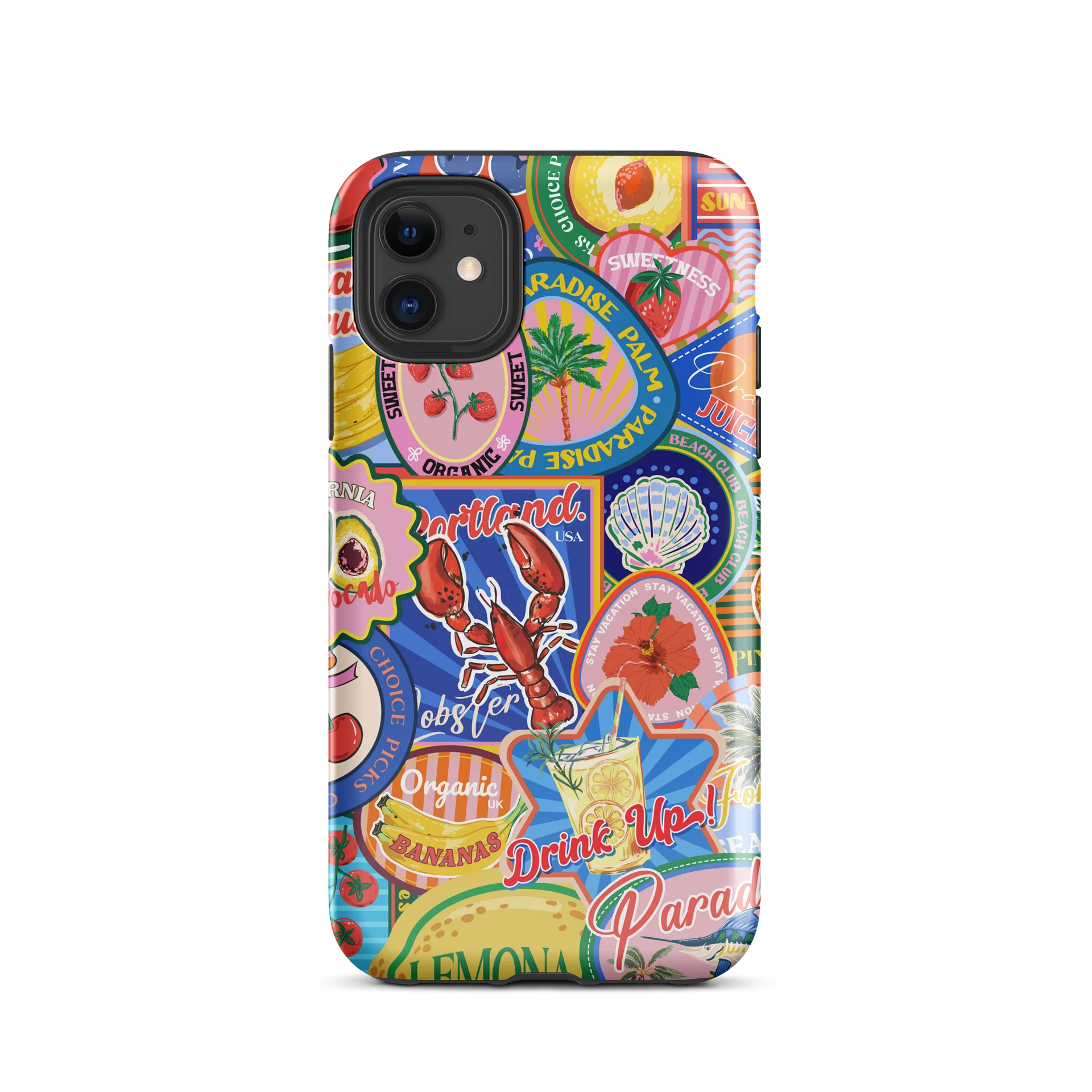Colorful Retro Summer Sticker Style Phone Case product image (55)