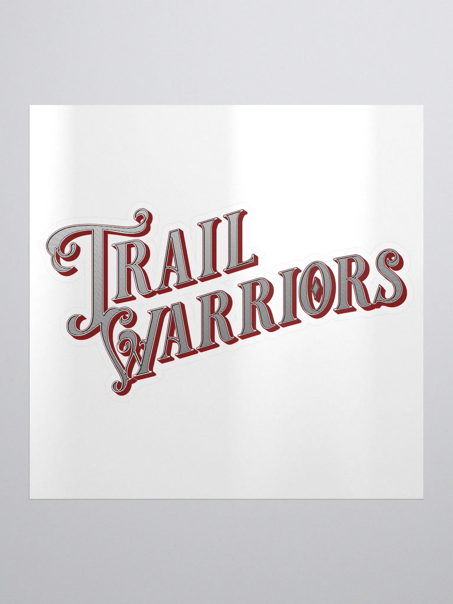 Red w/ Gradient Classic Trail Warriors Emblem Sticker product image (1)