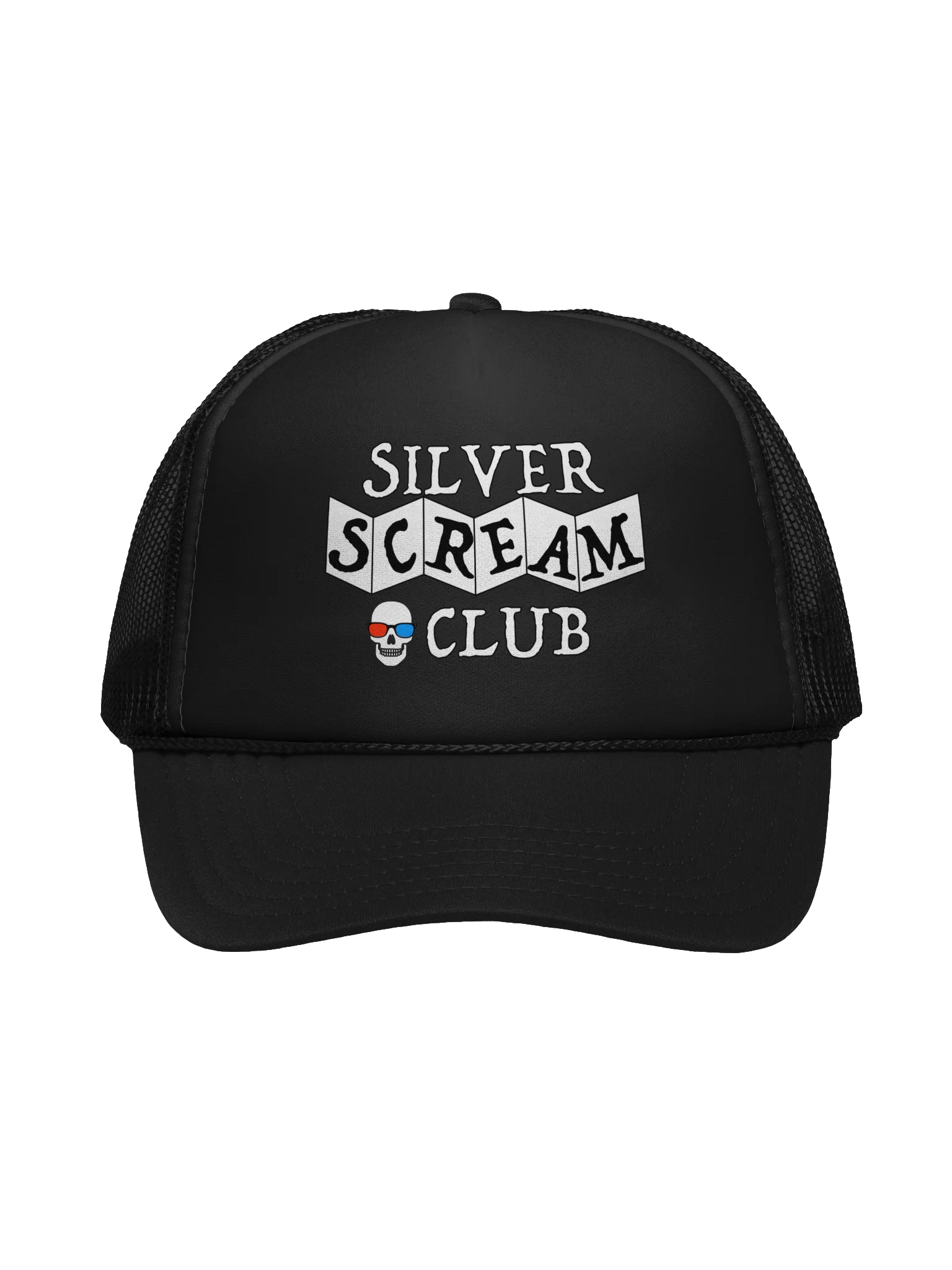 Silver Scream Club Trucker Hat Black product image (1)