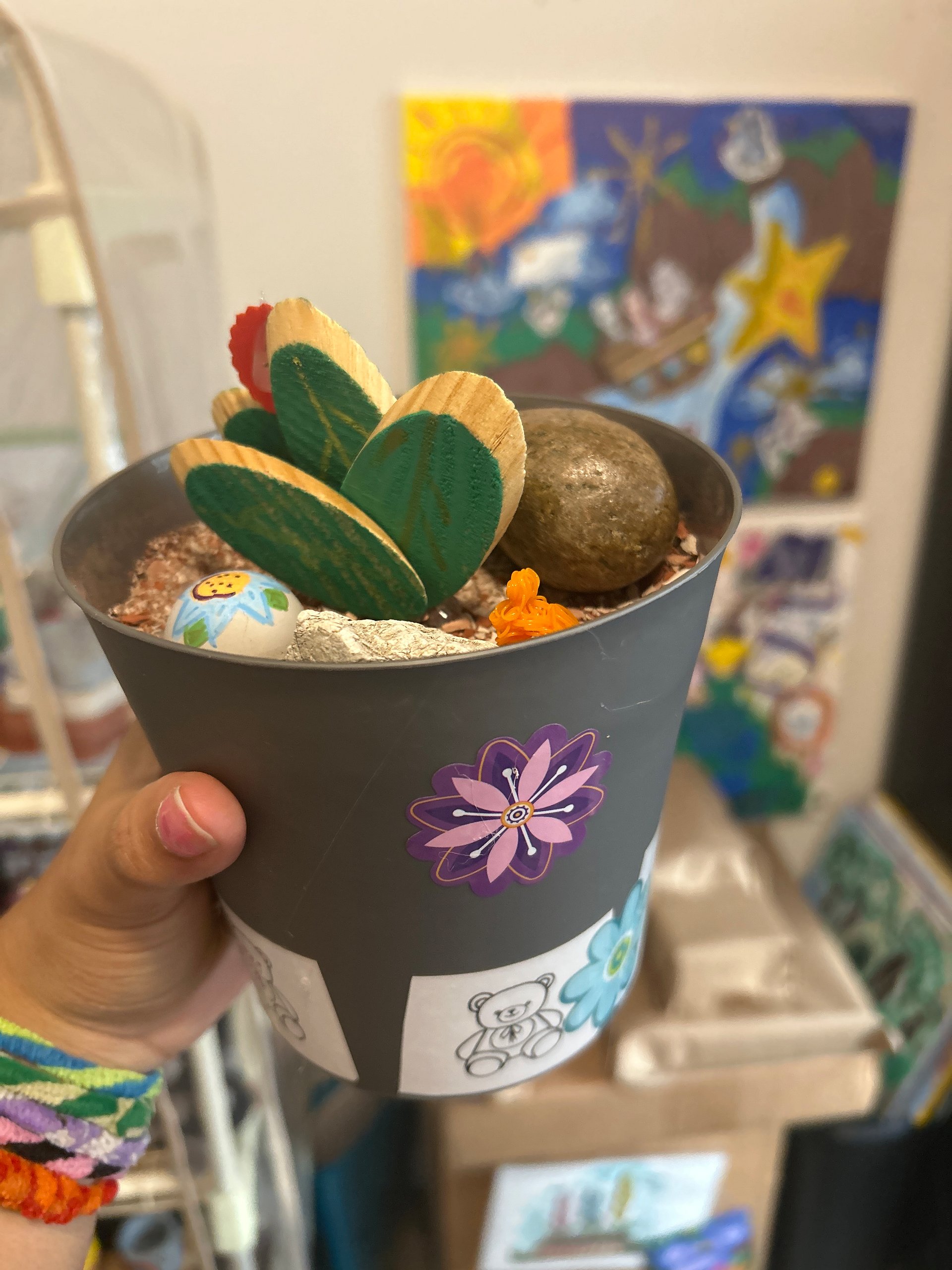 Handmade creative upcycled plant pot scene #2 product image (3)