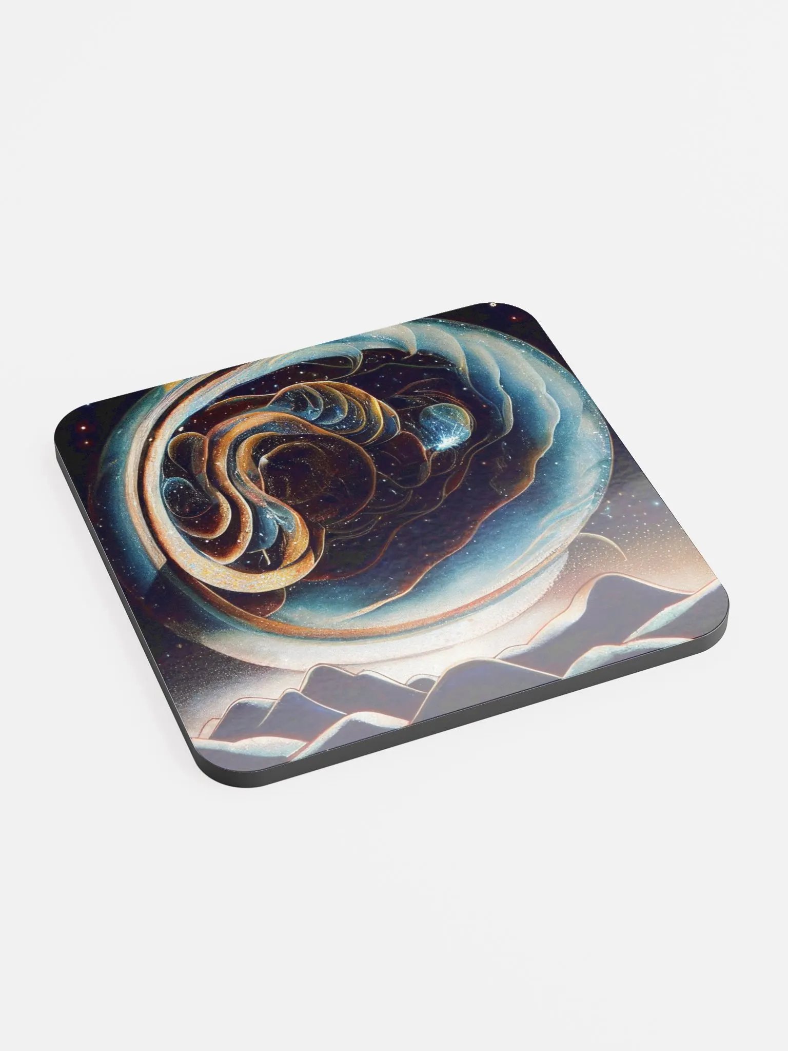 Celestial Swirl Glossed Cork Coaster product image (2)