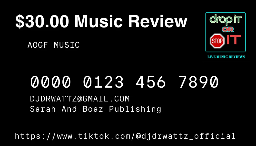Drop It Or Stop It $30.00 Music Review Card product image (1)