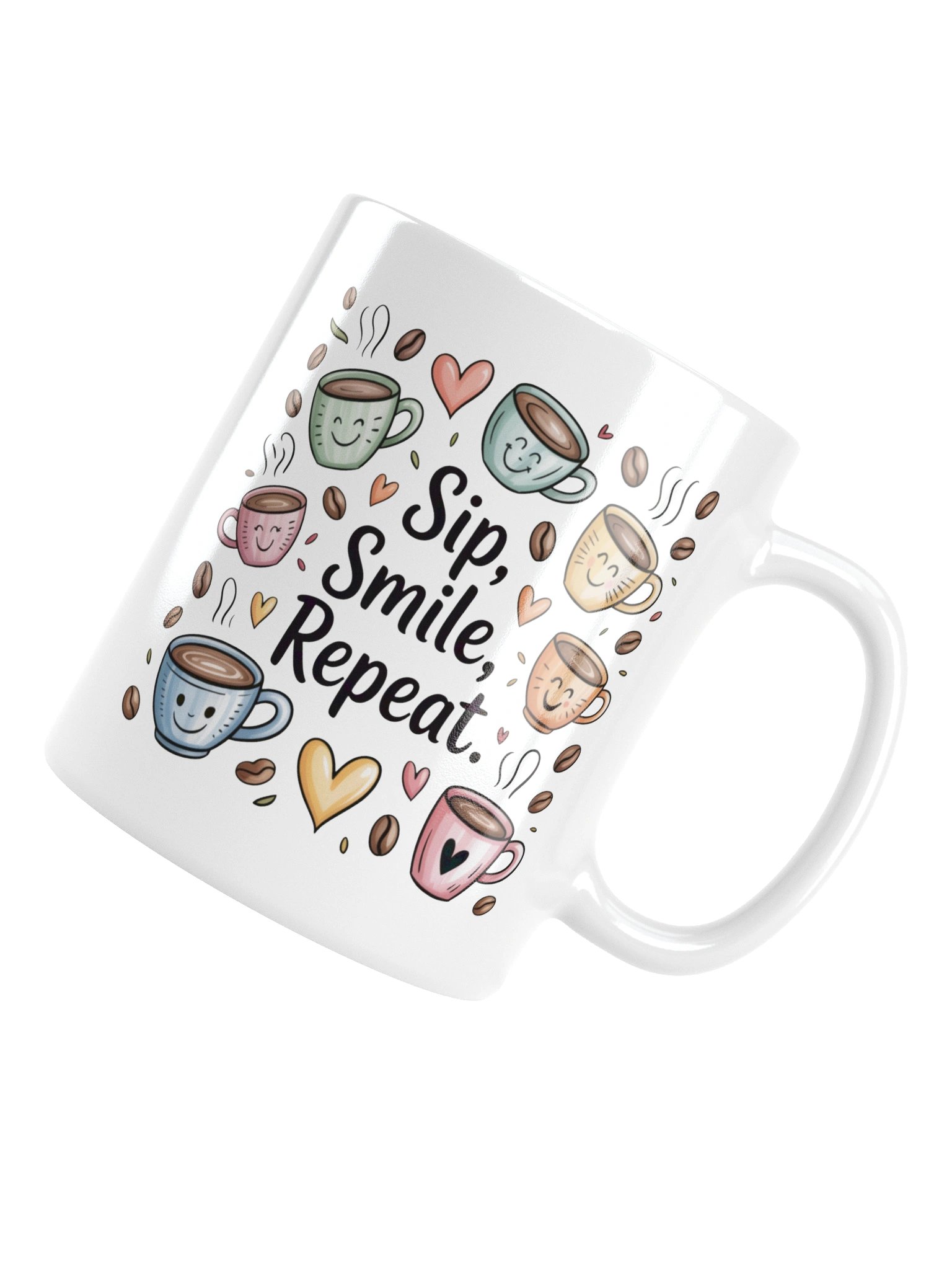 Sip Smile Repeat Coffee Mug – Positive Vibes Only product image (6)
